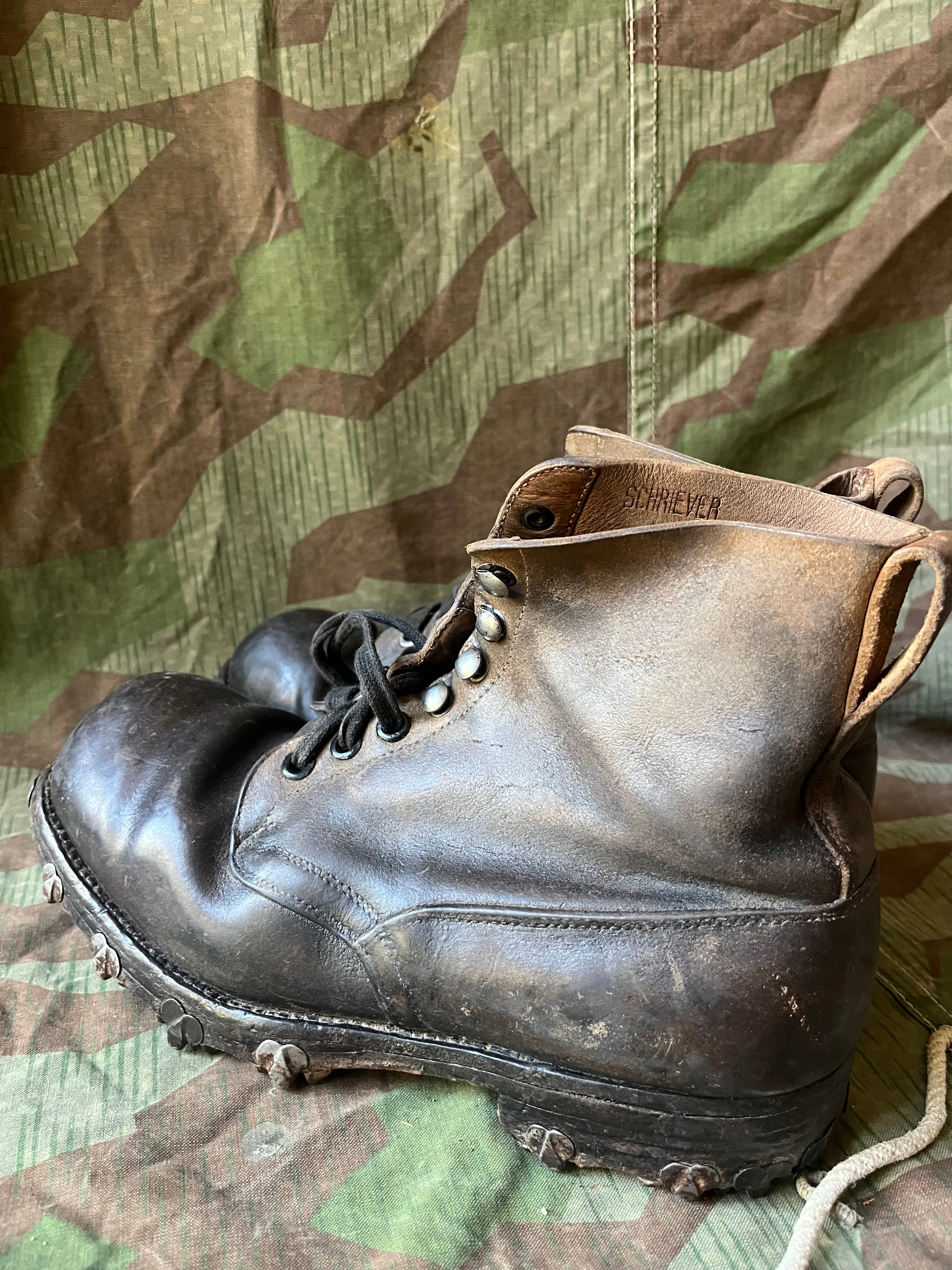 WW1/interwar/WW2 swiss army leather shoes nails boots eu size 40/41