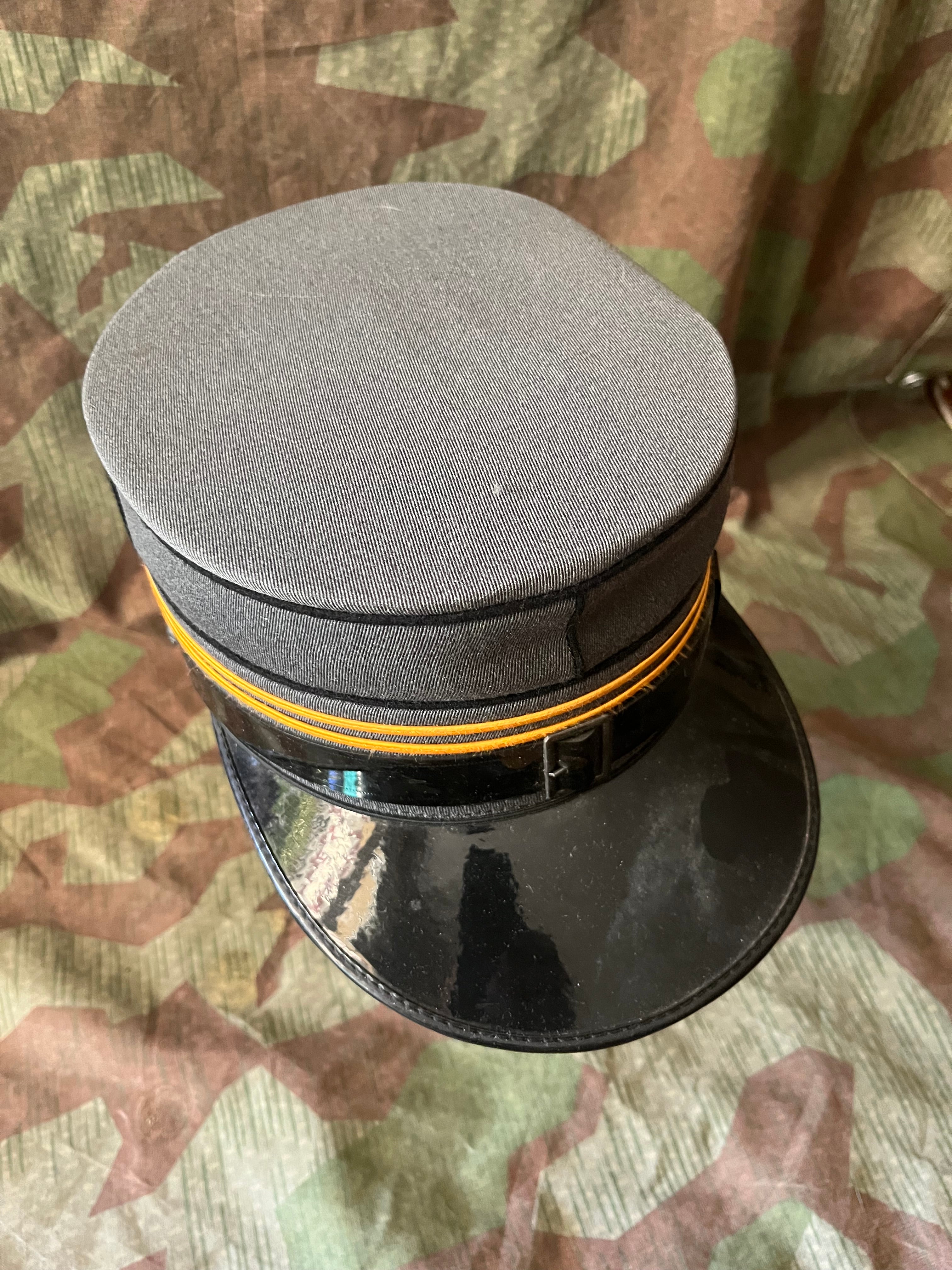 Cold War Swiss army first major lieutenant officer visor cap hat kepi uniform ord.1949