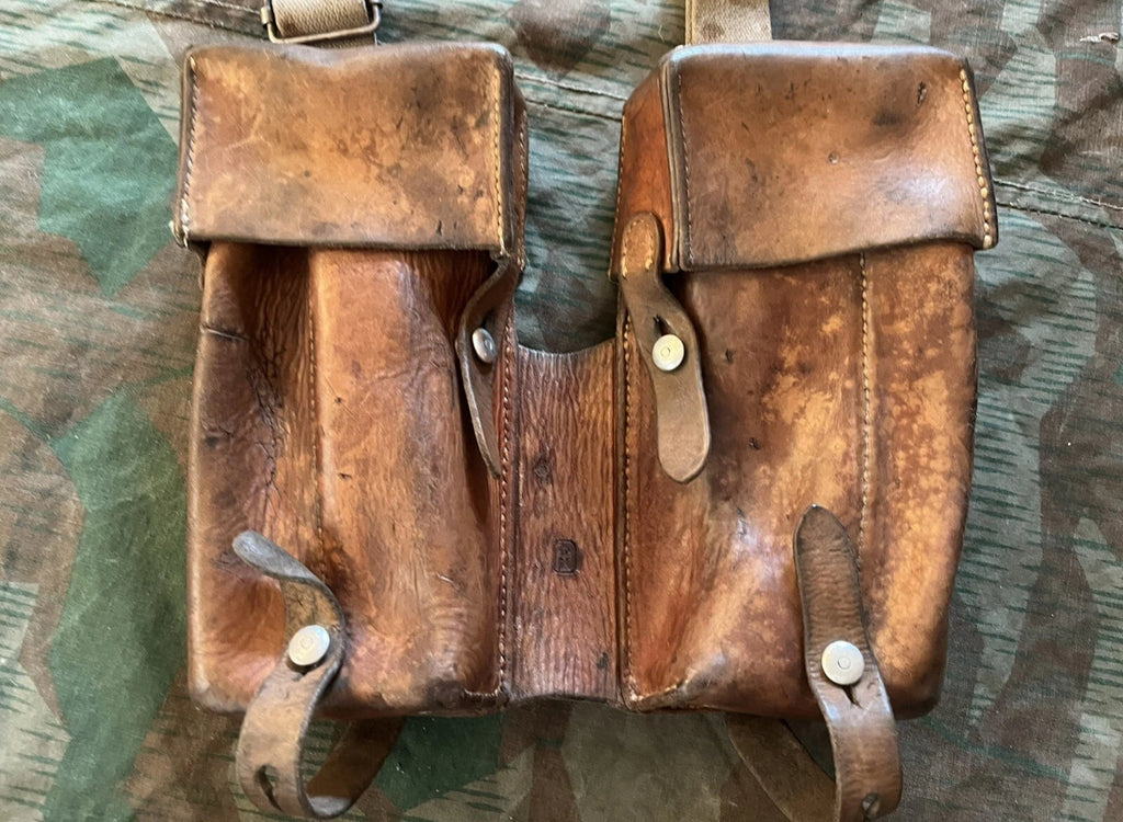 WW2 Swiss army Suomi smg ammo pouches suspenders webbing uniform soldier