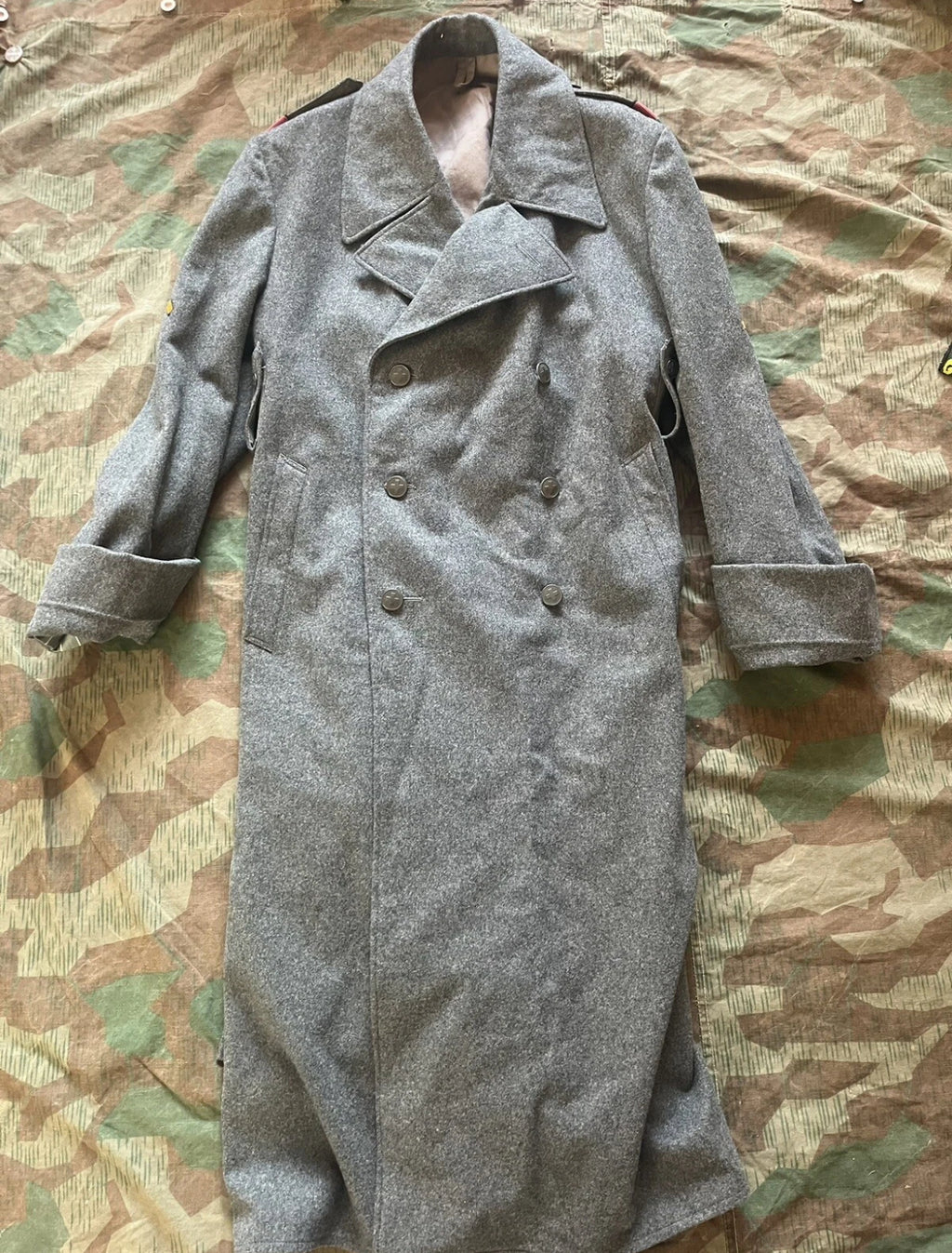 Cold War Swiss army trench coat great coat soldier uniform ord.49