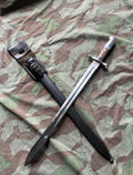 WW1/interwar/WW2 Swiss army long saw bayonet with case blade artillery sappers model 1914 uniform soldier