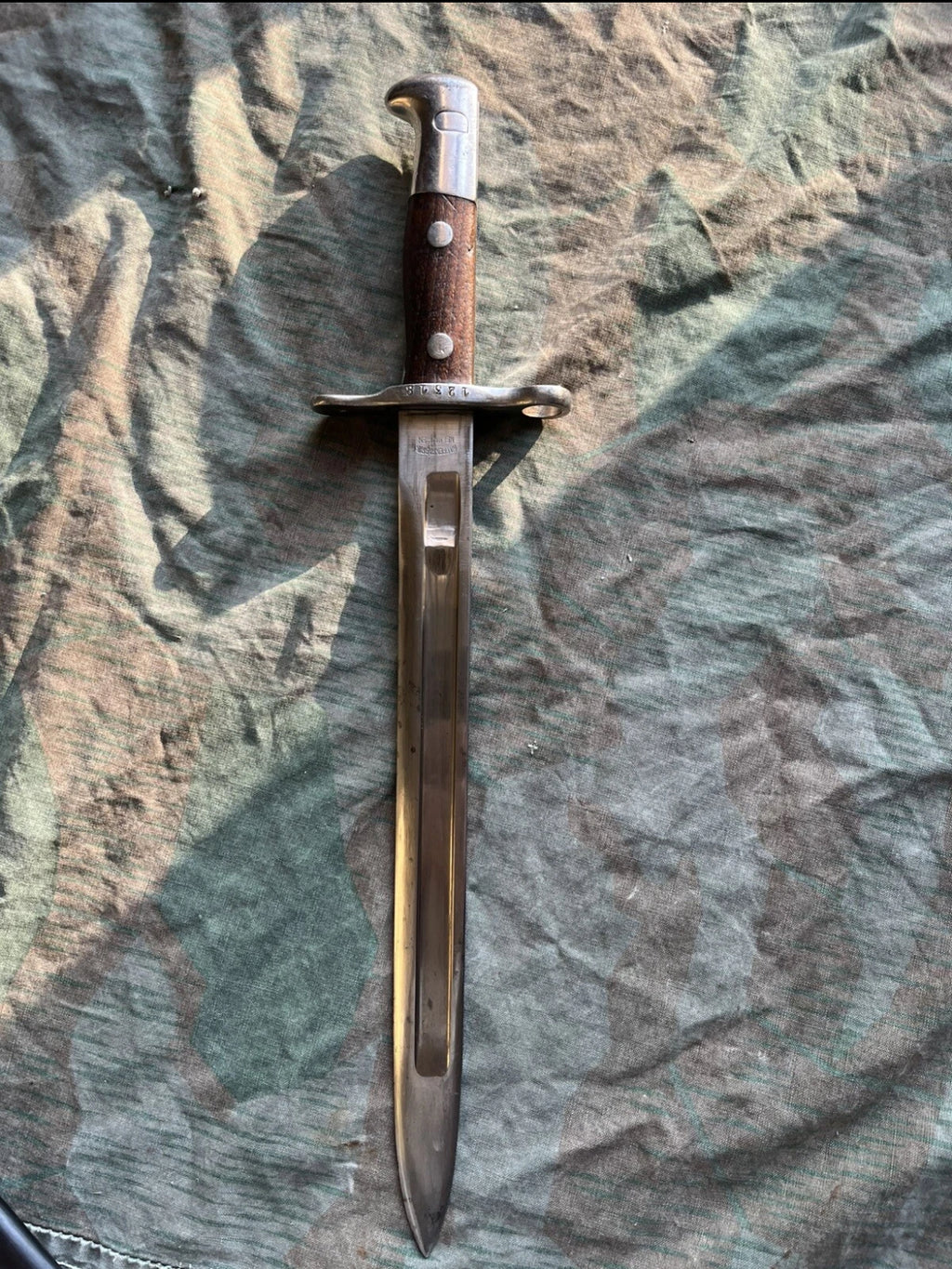 WW1/Interwar Swiss army bayonet blade knife with case infantry model 1899 uniform soldier