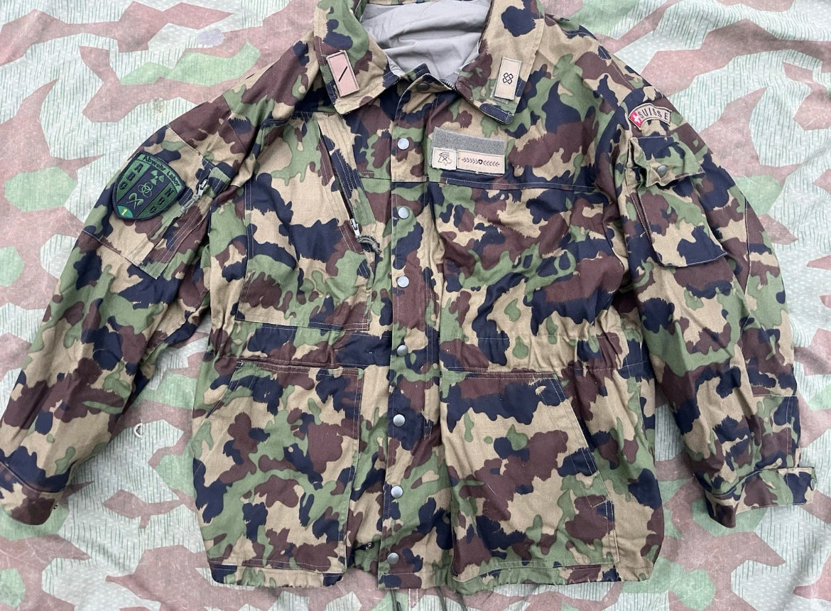 Modern Swiss army field jacket cold weather polar thermal uniform soldier taz 90 camo