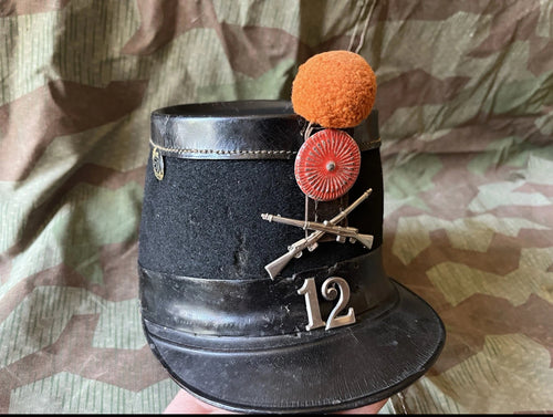 19th century Swiss army tschako schako hat shako infantry rifleman ord.1861 uniform soldier