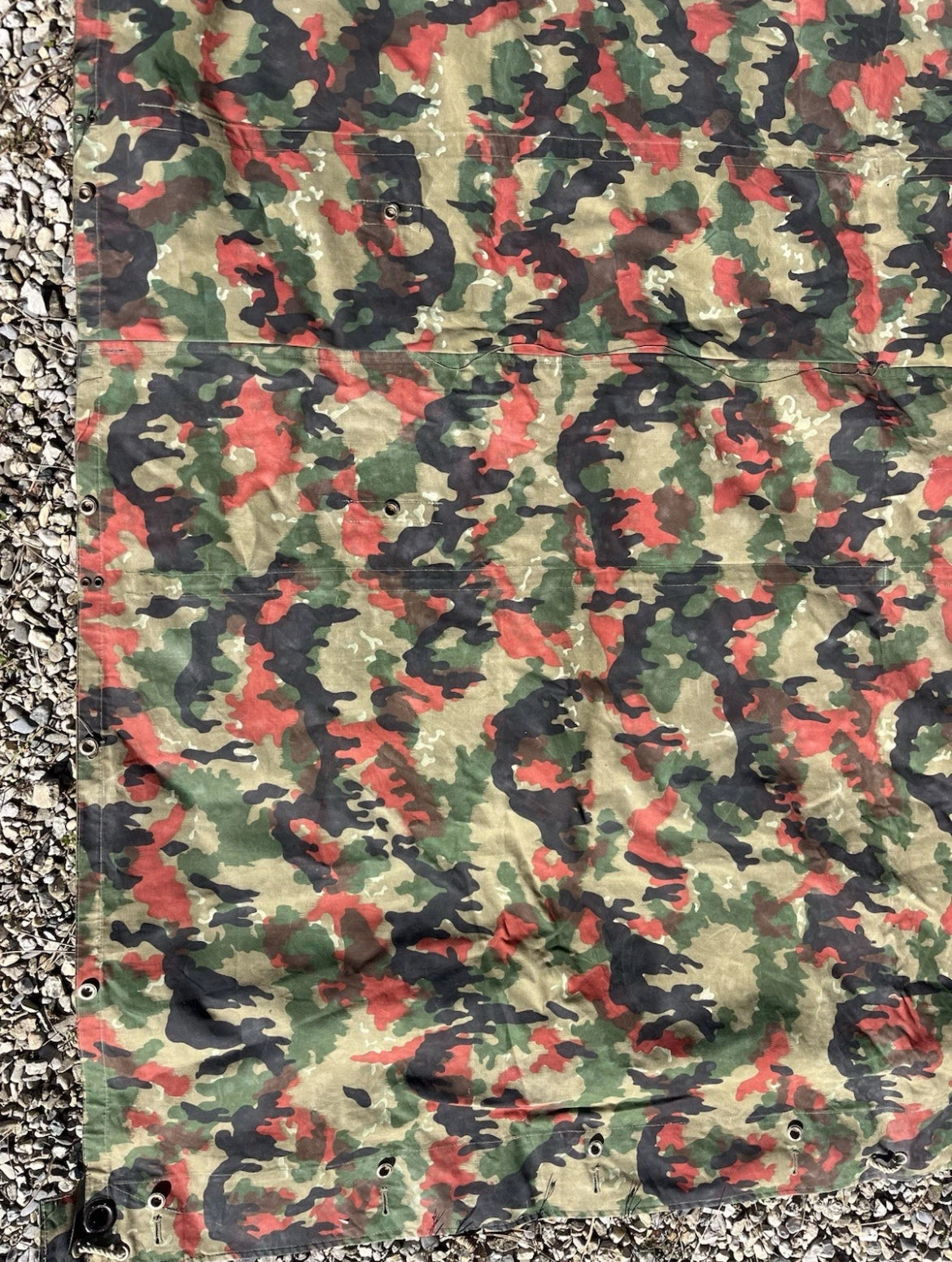 Cold War Swiss army tent half canvas cover camo alpenflage taz 57