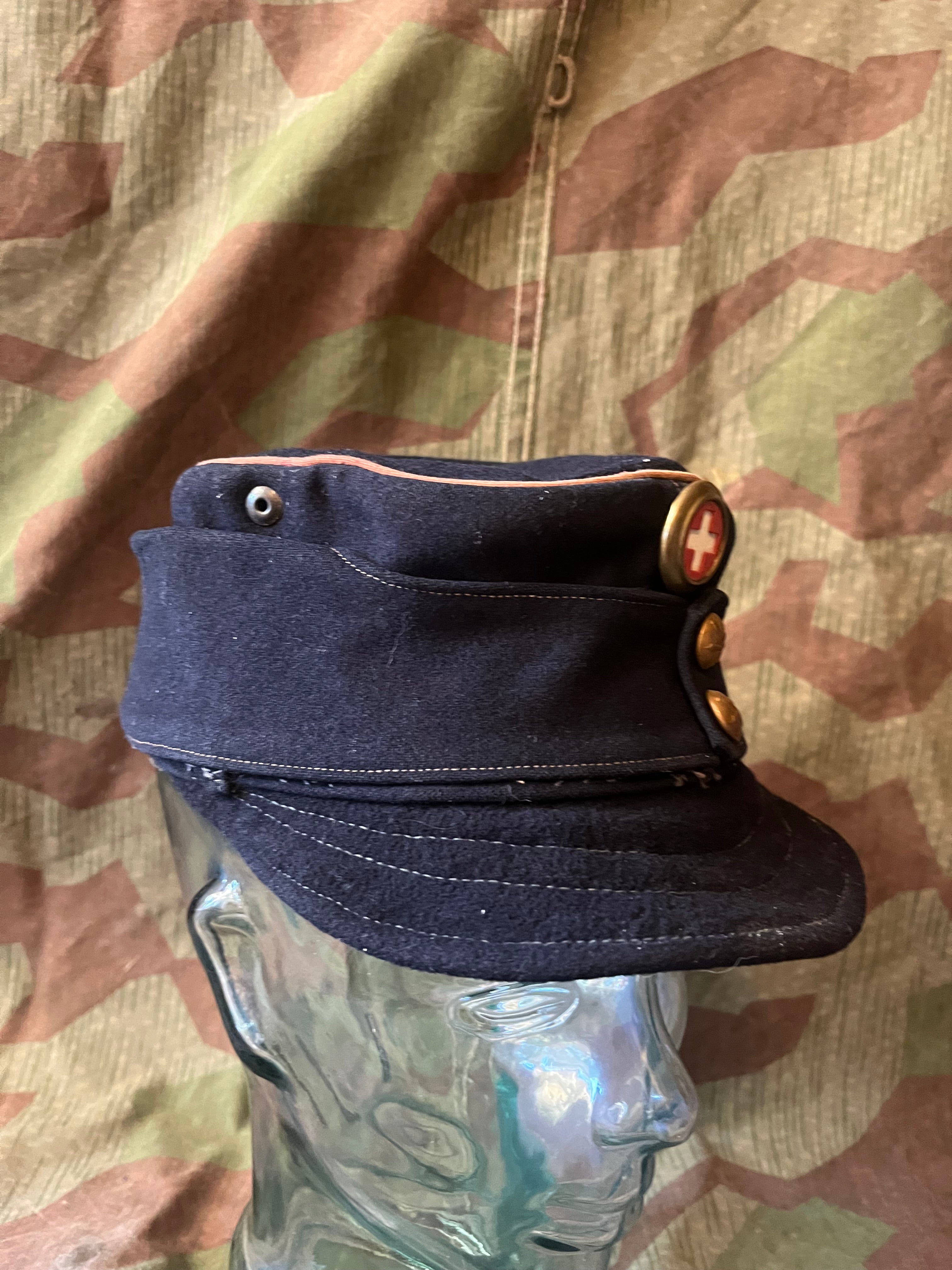 WW1/ interwar Swiss army field cap hat artillery maneuvers uniform soldier ord.1898