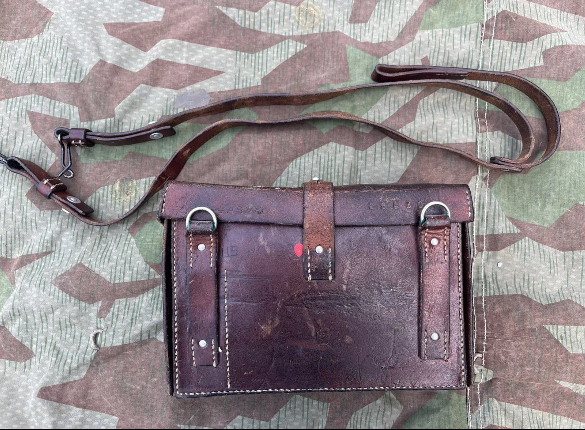 Cold War swiss army medical bag medics troops leather satchel uniform