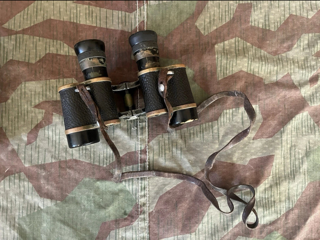WW2 Swiss army binoculars field glasses with case gear uniform soldier