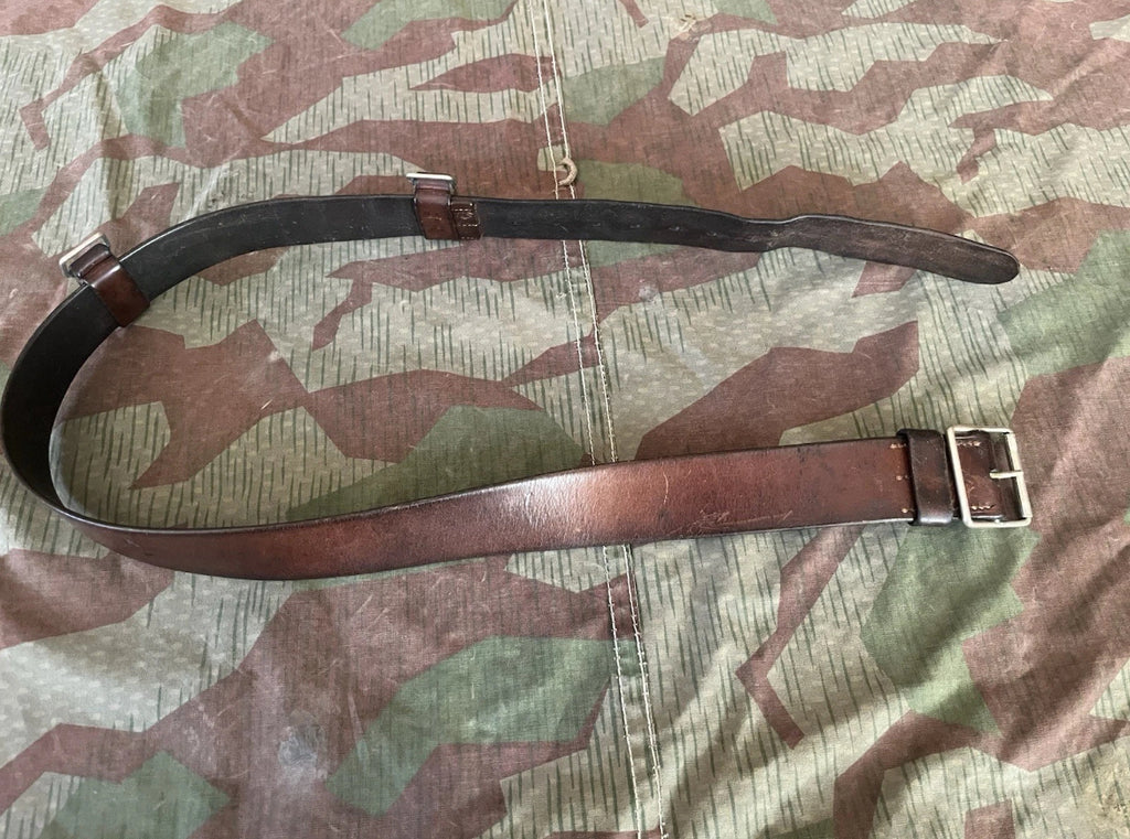WW2 Swiss army officer NCO leather belt gear with hooks uniform