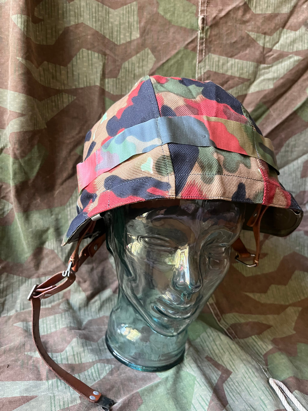 Cold War Swiss army helmet infantry m71 steel with cover uniform soldier