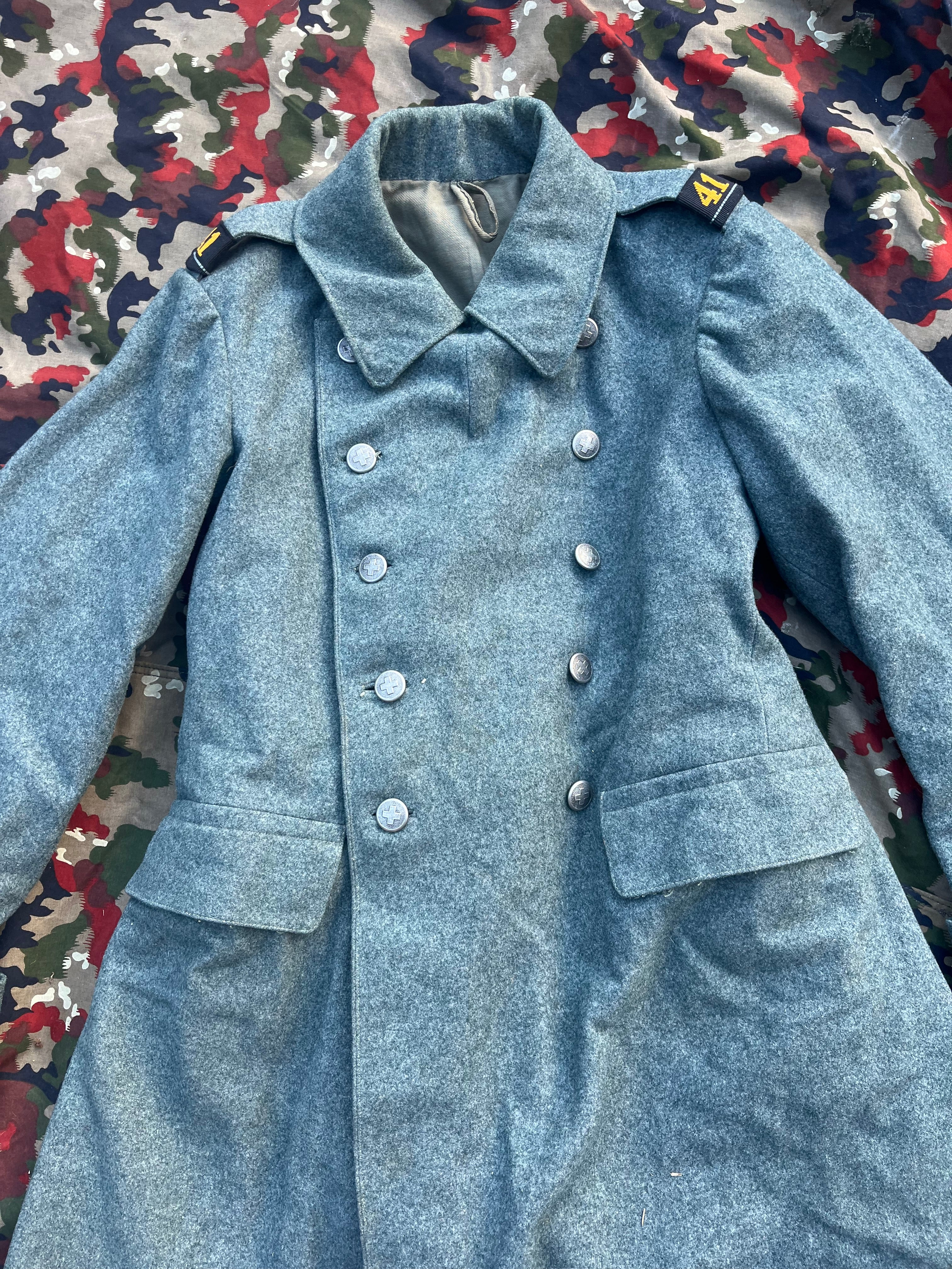 Interwar/WW2 Swiss army great coat trench coat soldier uniform ord.26
