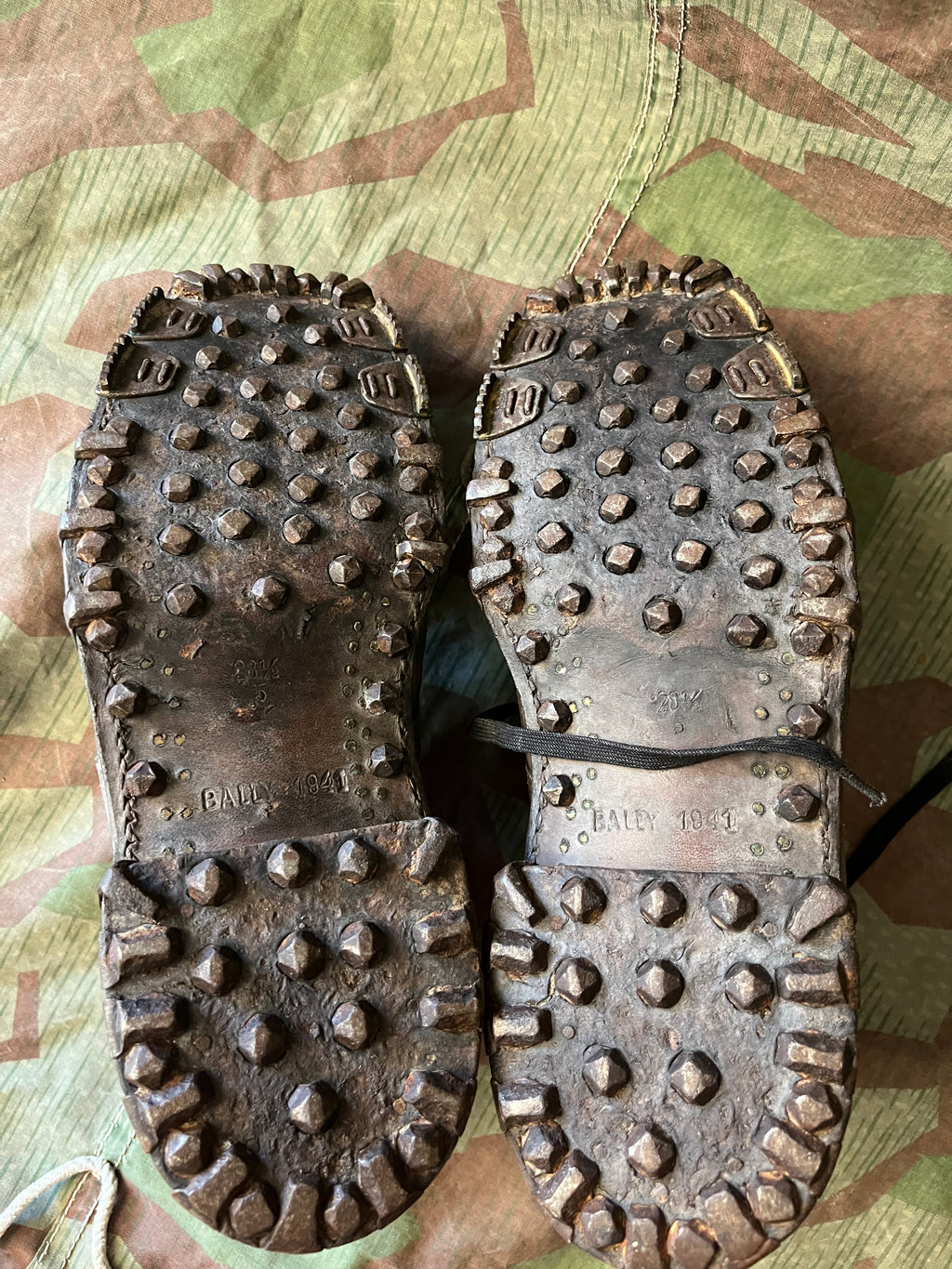 WW2 Swiss army tricouni nail shoes boots with nails mountain size eu 44/45 uniform soldier