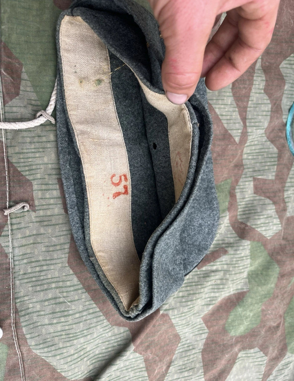 Interwar/WW2 Swiss army officer first lieutenant side cap hat uniform ord.26