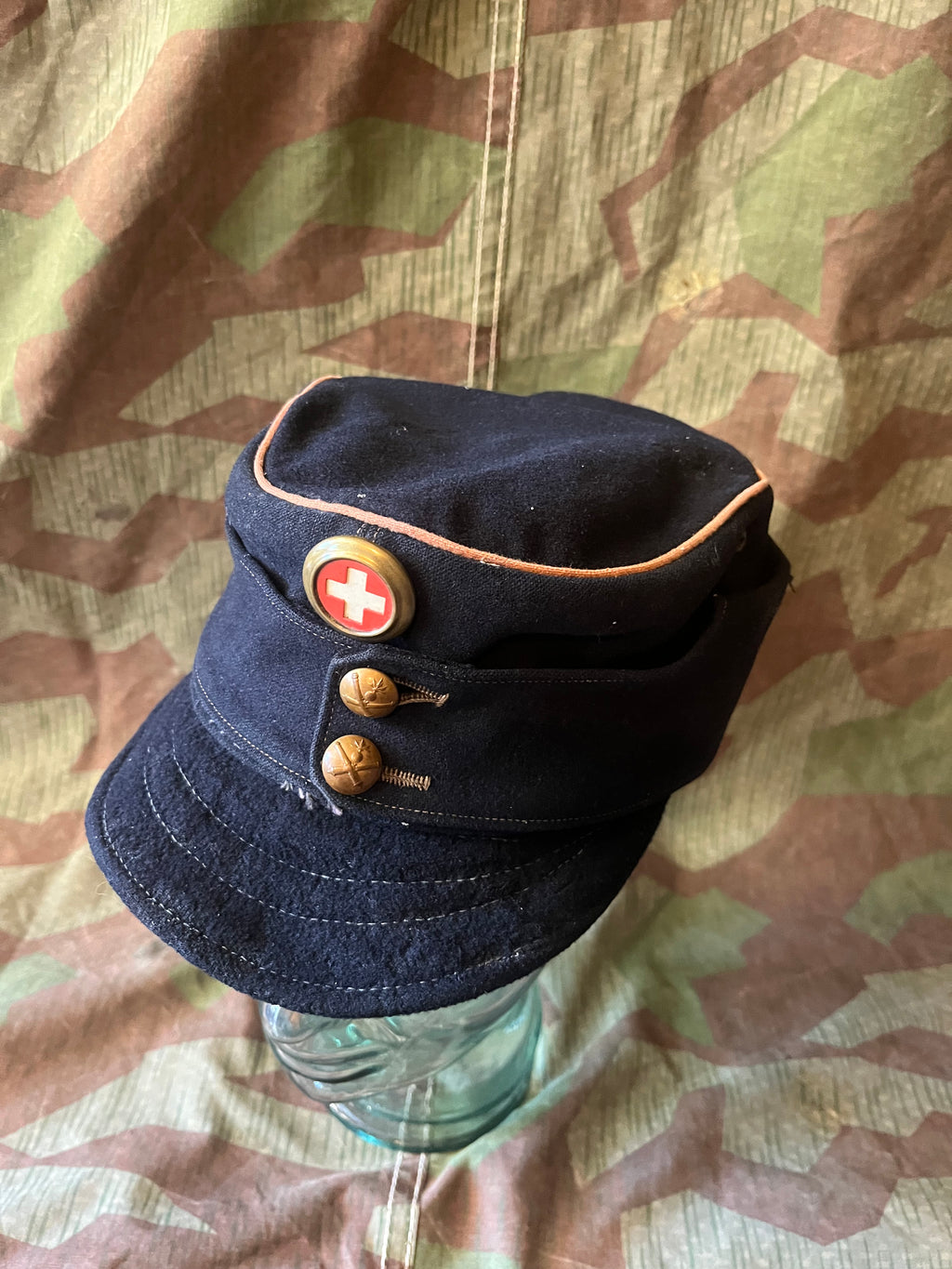 WW1/ interwar Swiss army field cap hat artillery maneuvers uniform soldier ord.1898