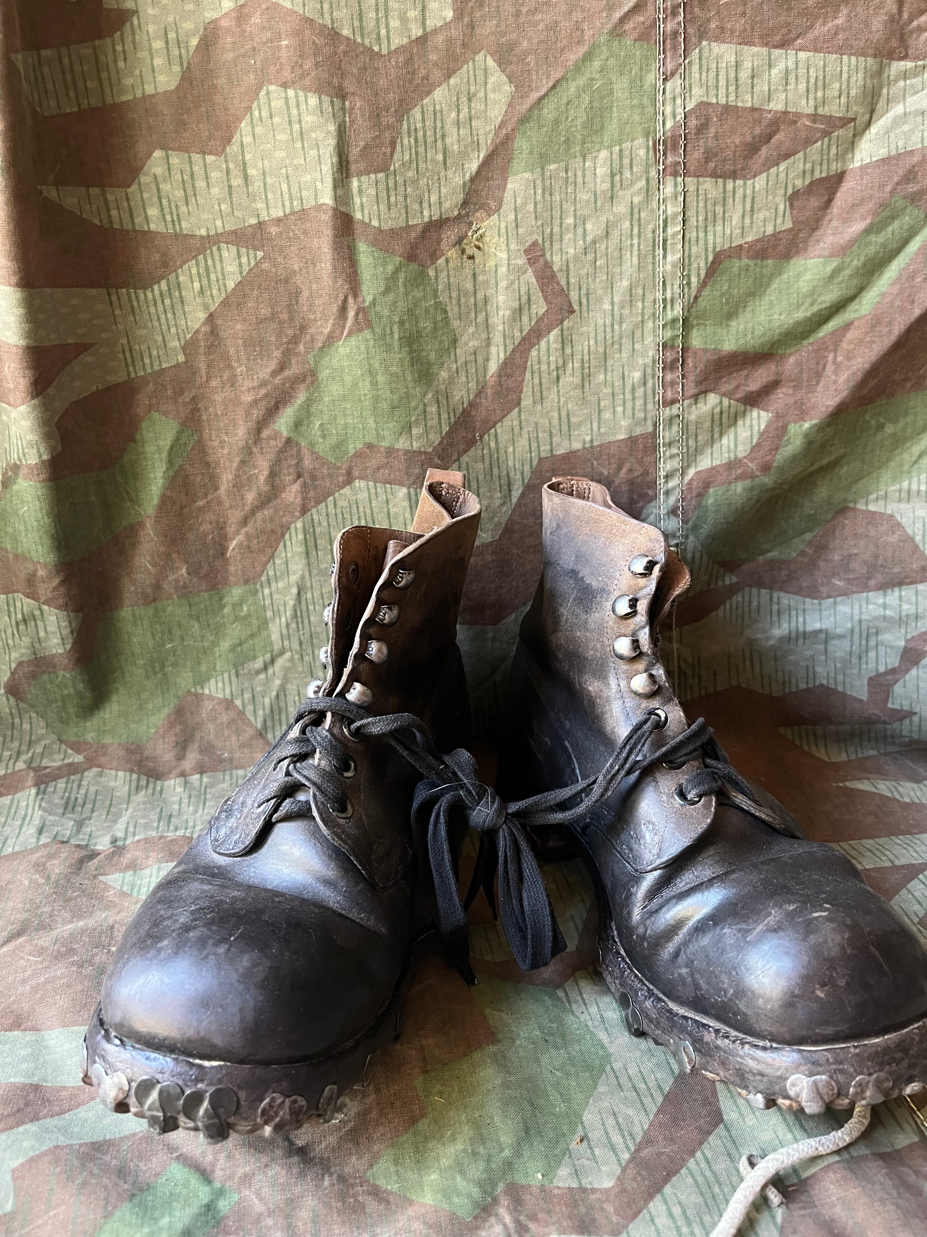 WW1/interwar/WW2 swiss army leather shoes nails boots eu size 40/41