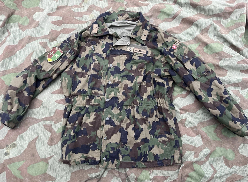 Modern Swiss army cold weather field jacket polar thermal uniform soldier taz 90 camo