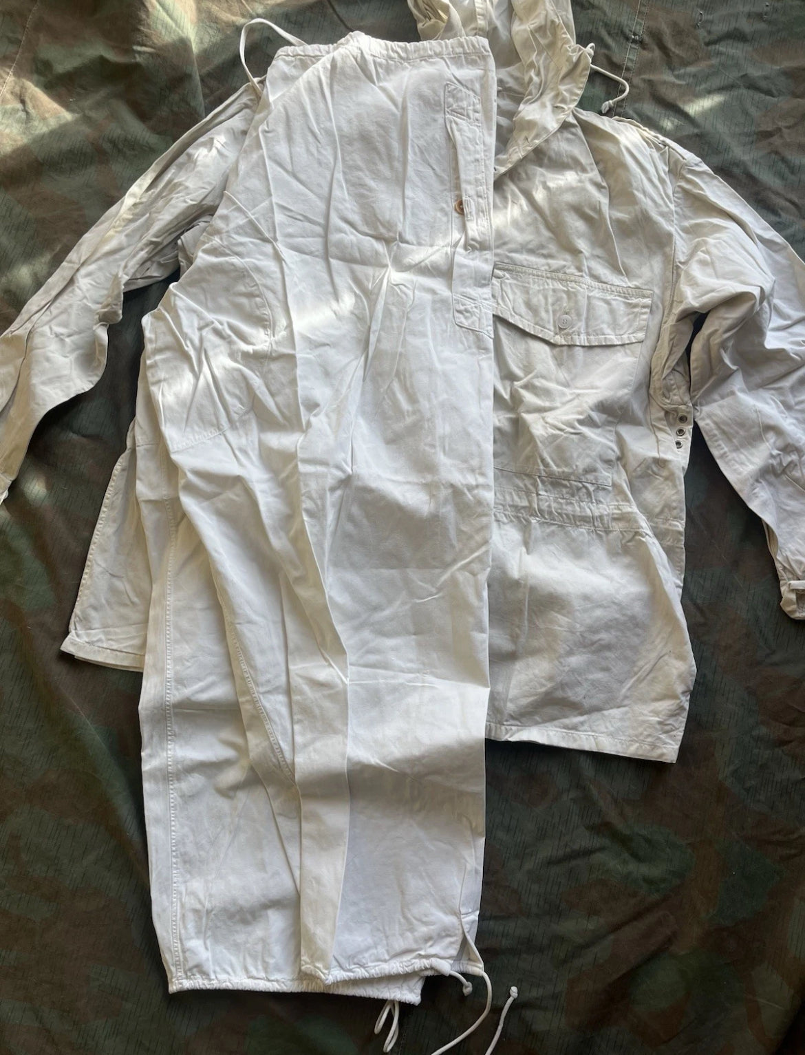 WW2 Swiss army snow white camo suit overalls complete jacket pants uniform soldier mountain troops