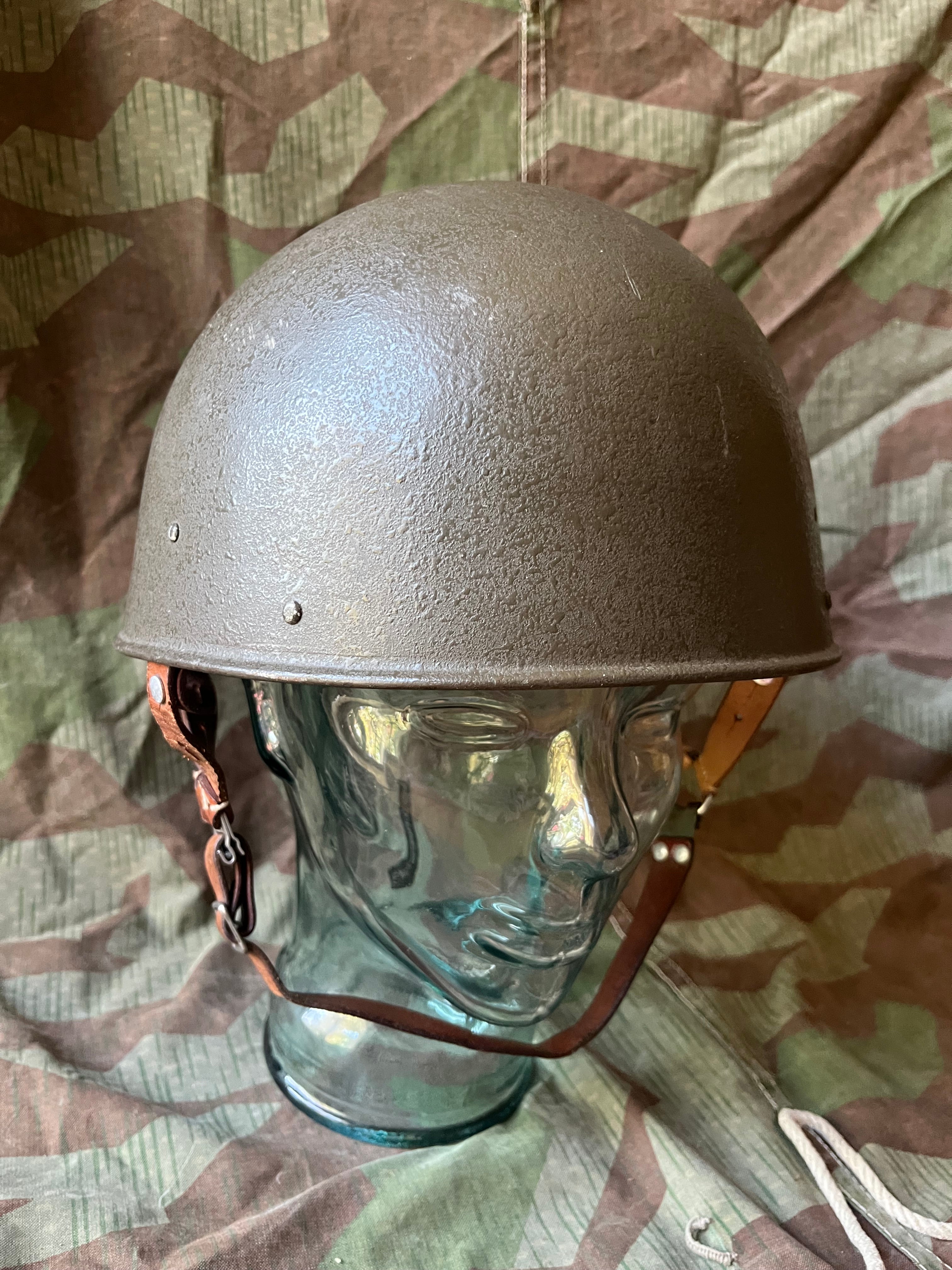 Cold War Swiss army armored mobile motorized troops tanker helmet helmet shell uniform soldier