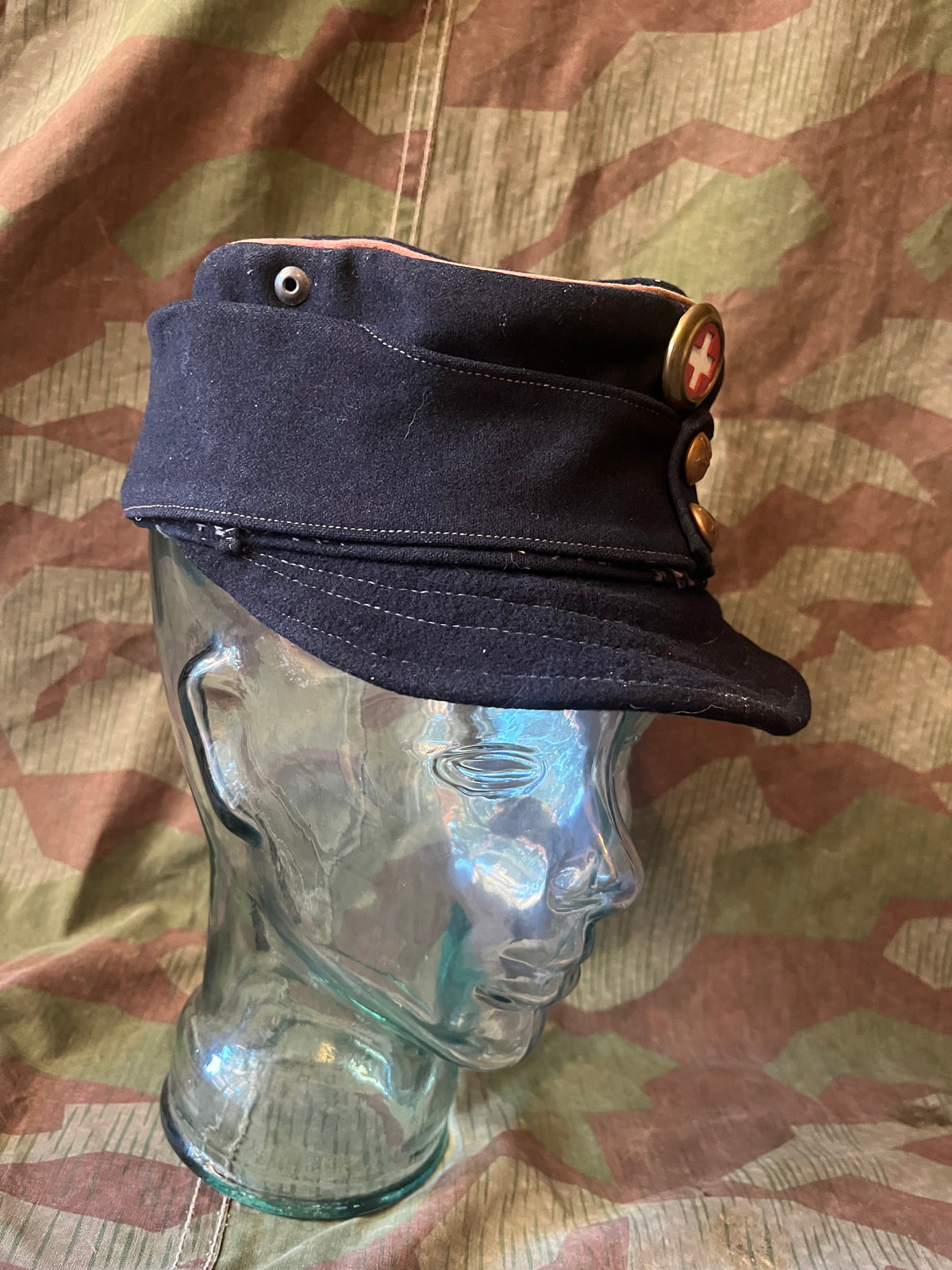 WW1/ interwar Swiss army field cap hat artillery maneuvers uniform soldier ord.1898