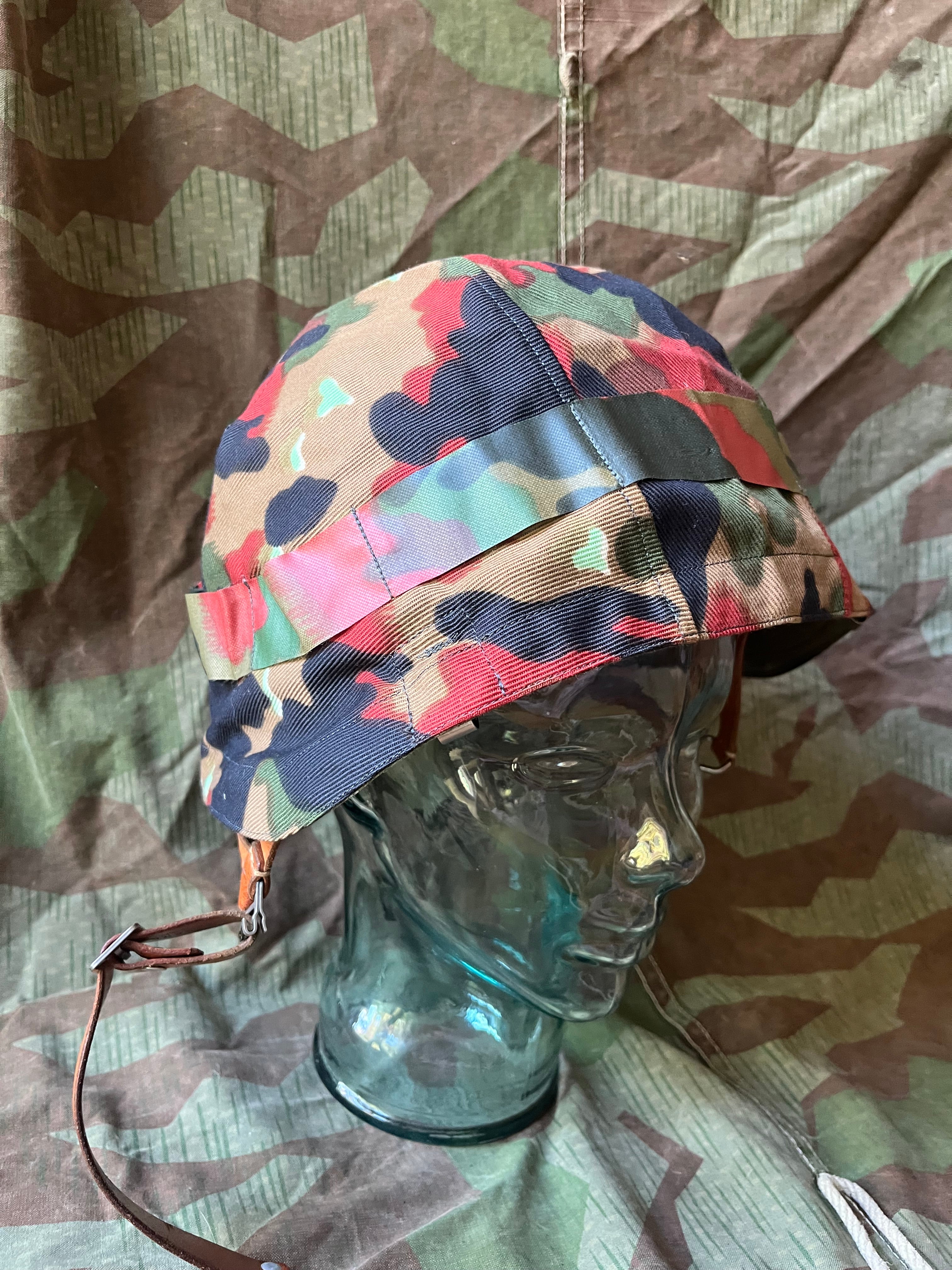 Cold War Swiss army helmet infantry m71 steel with cover uniform soldier