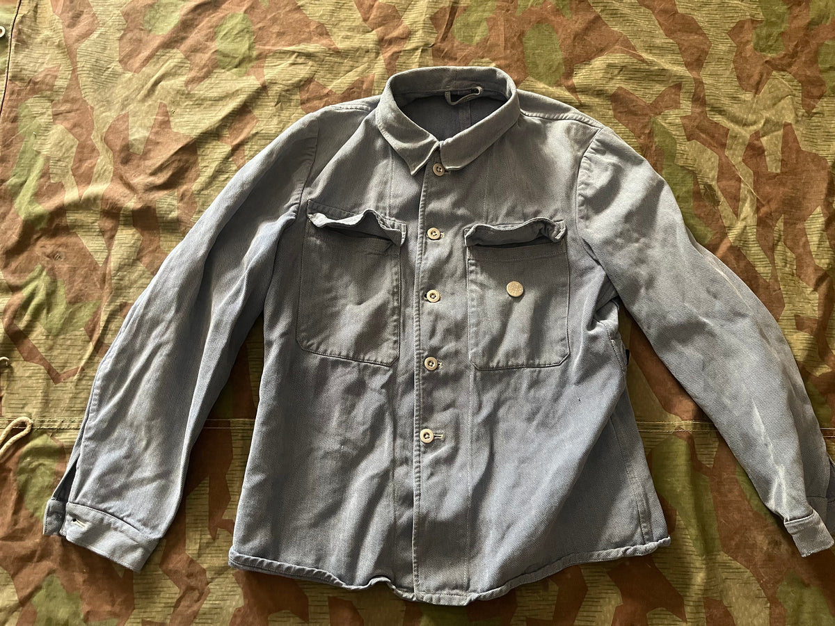 Interwar/ WW2 Swiss army blue jacket field maneuvers exercices smock training uniform soldier