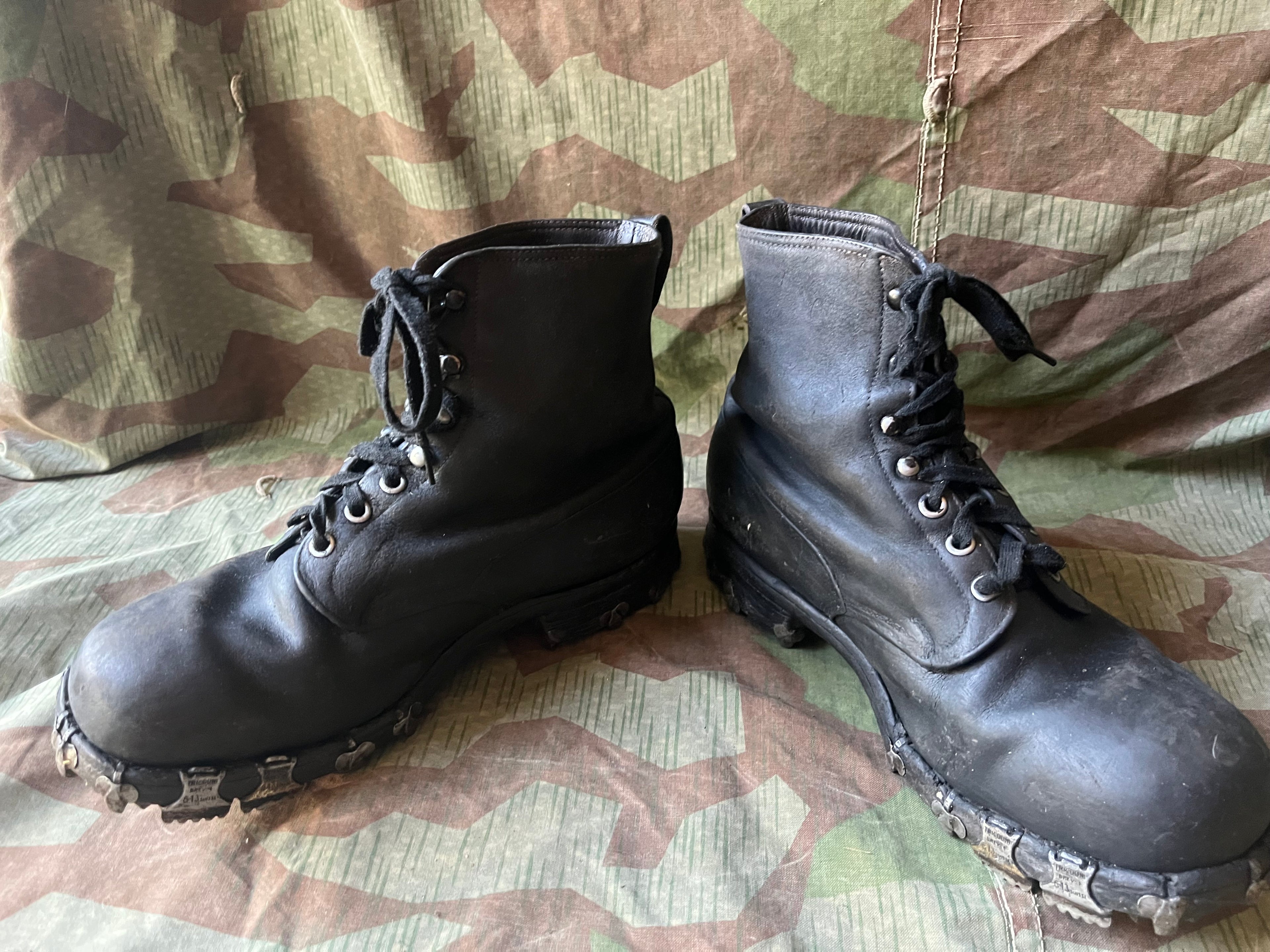 WW1/interwar/WW2 swiss army mountain troops tricouni leather shoes nails boots eu size 40/41