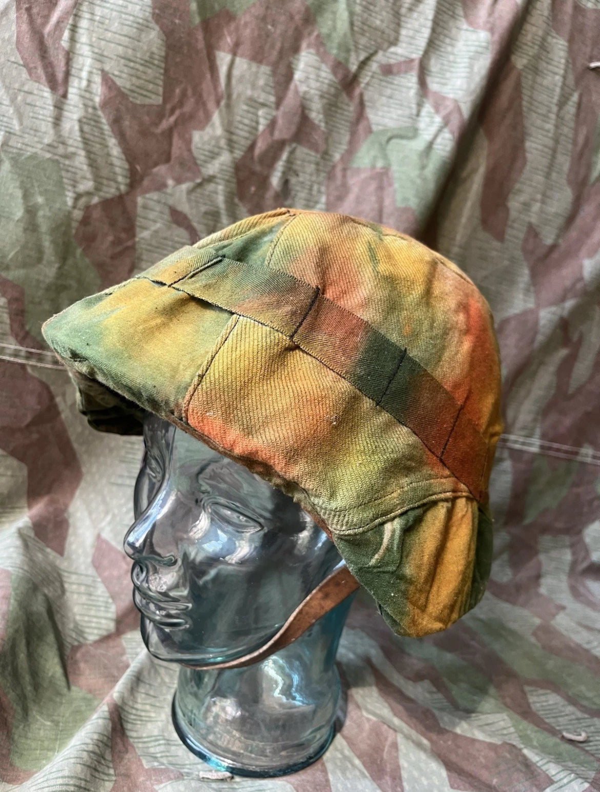 WW2 Swiss army m18 helmet with early camo cover helmet shell uniform soldier