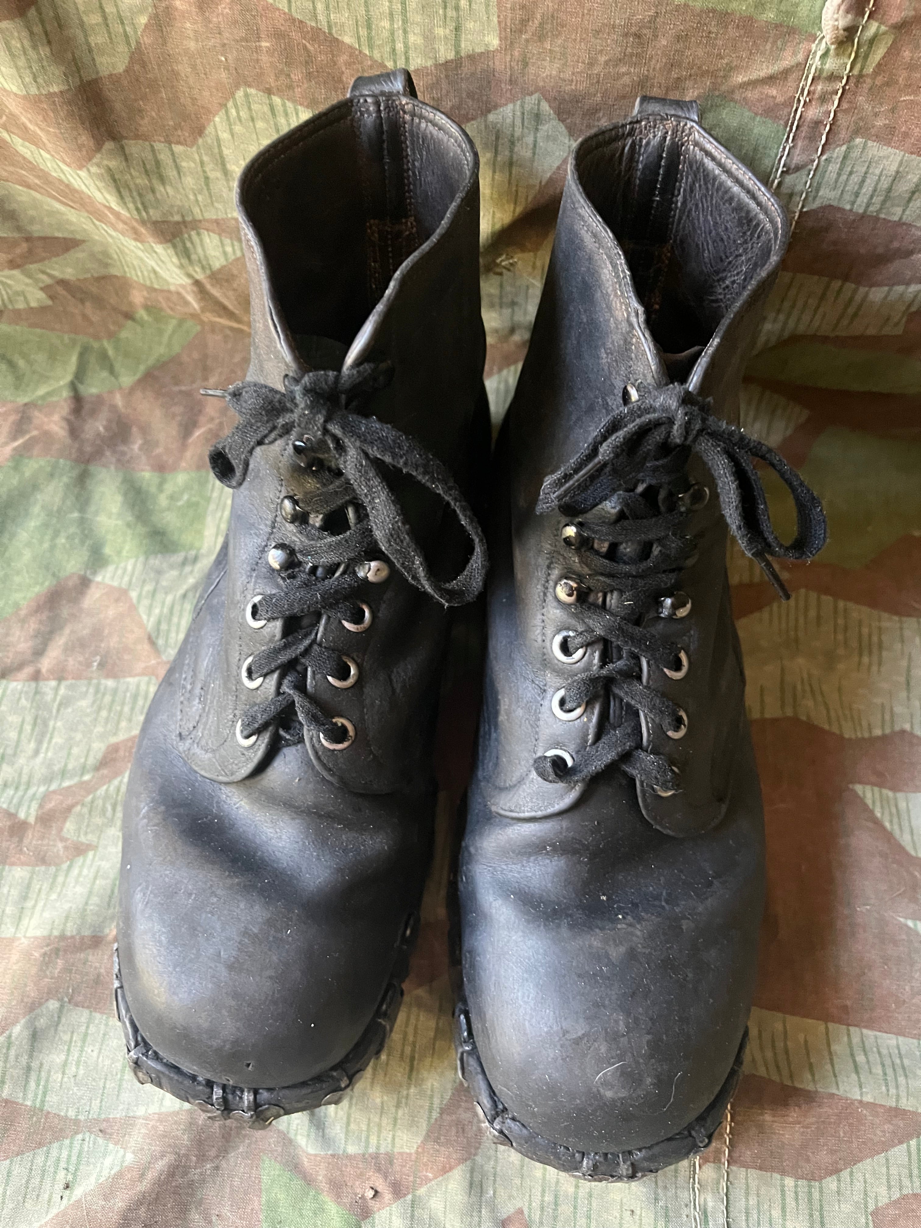 WW1/interwar/WW2 swiss army mountain troops tricouni leather shoes nails boots eu size 40/41