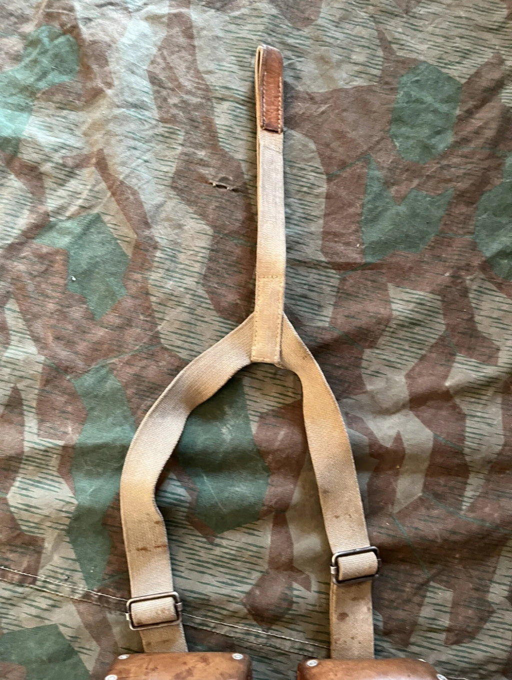 WW2 Swiss army Suomi smg ammo pouches suspenders webbing uniform soldier