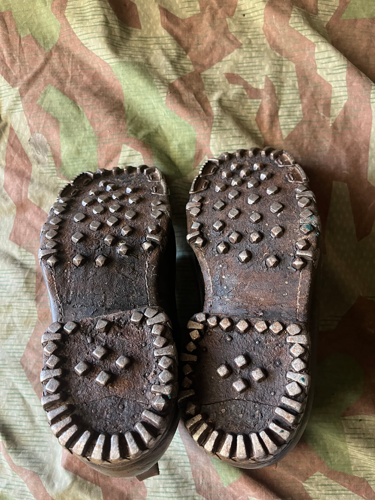 Cold War Swiss army shoes tricouni nails boots uniform soldier