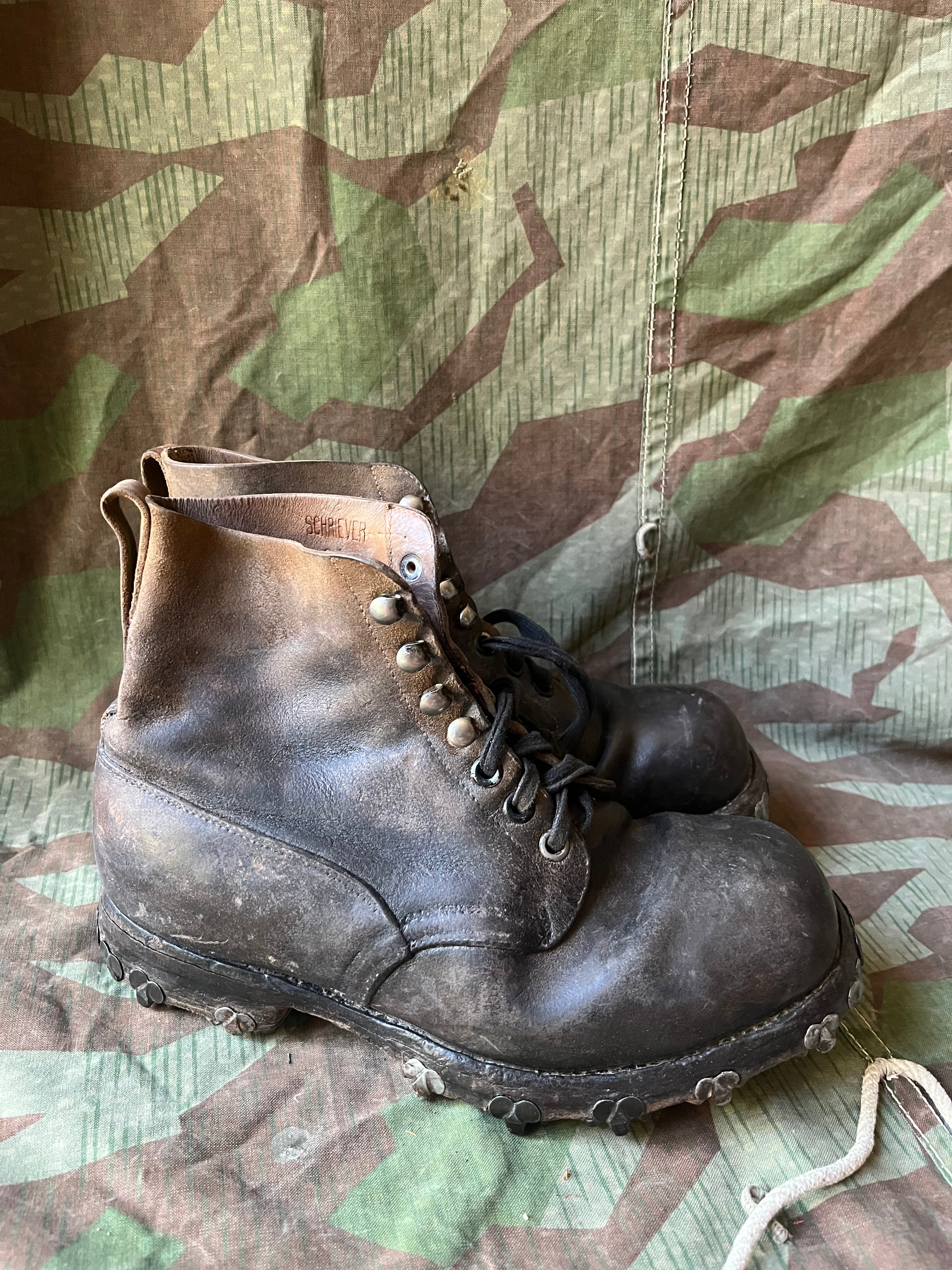 WW1/interwar/WW2 swiss army leather shoes nails boots eu size 40/41