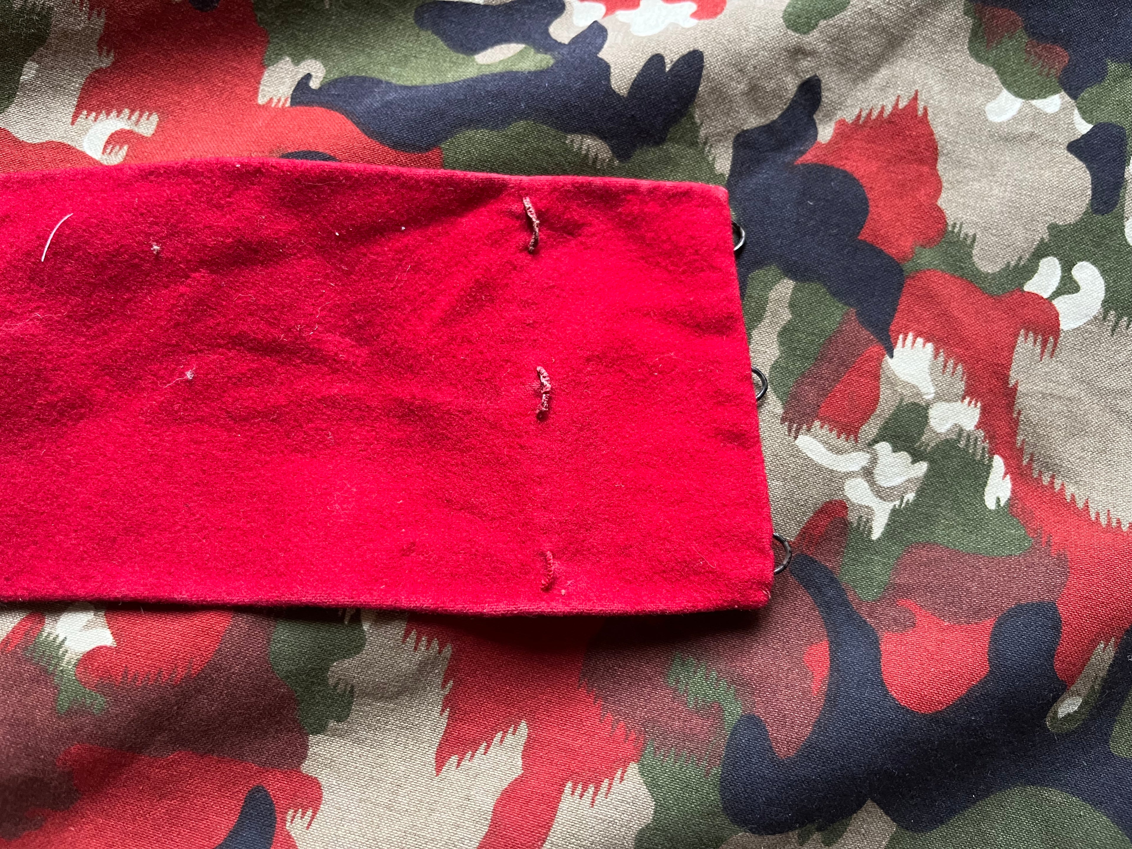 19th century and WW1 Swiss army armband white cross red flag