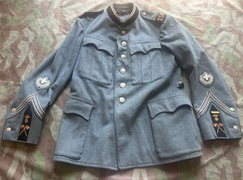 Interwar/WW2 Swiss army sappers engineers troops jacket sergeant NCO uniform early war ord.26