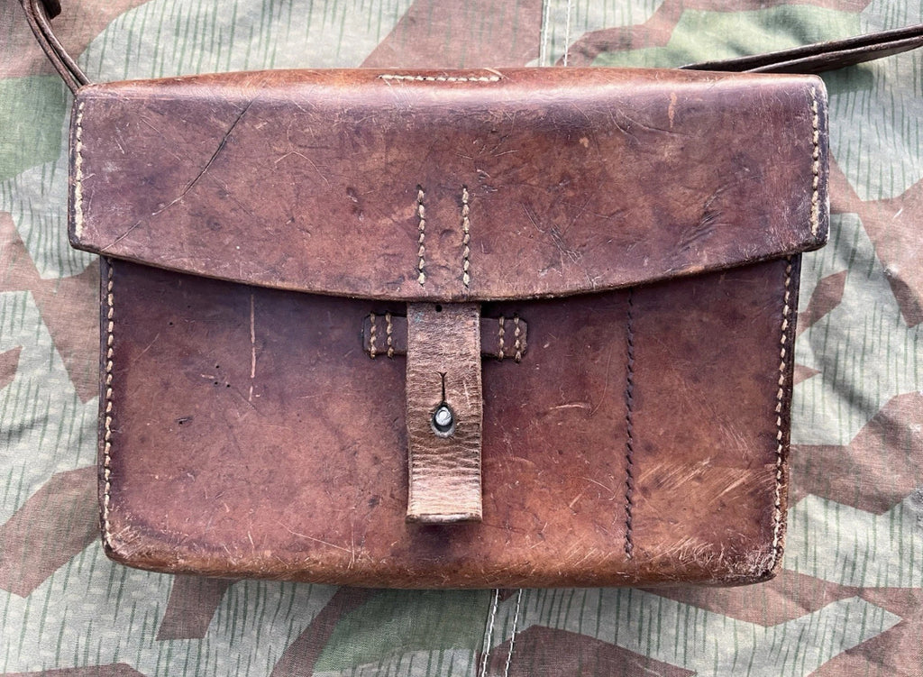 WW2 Swiss army officer NCO leather bag satchel gear uniform