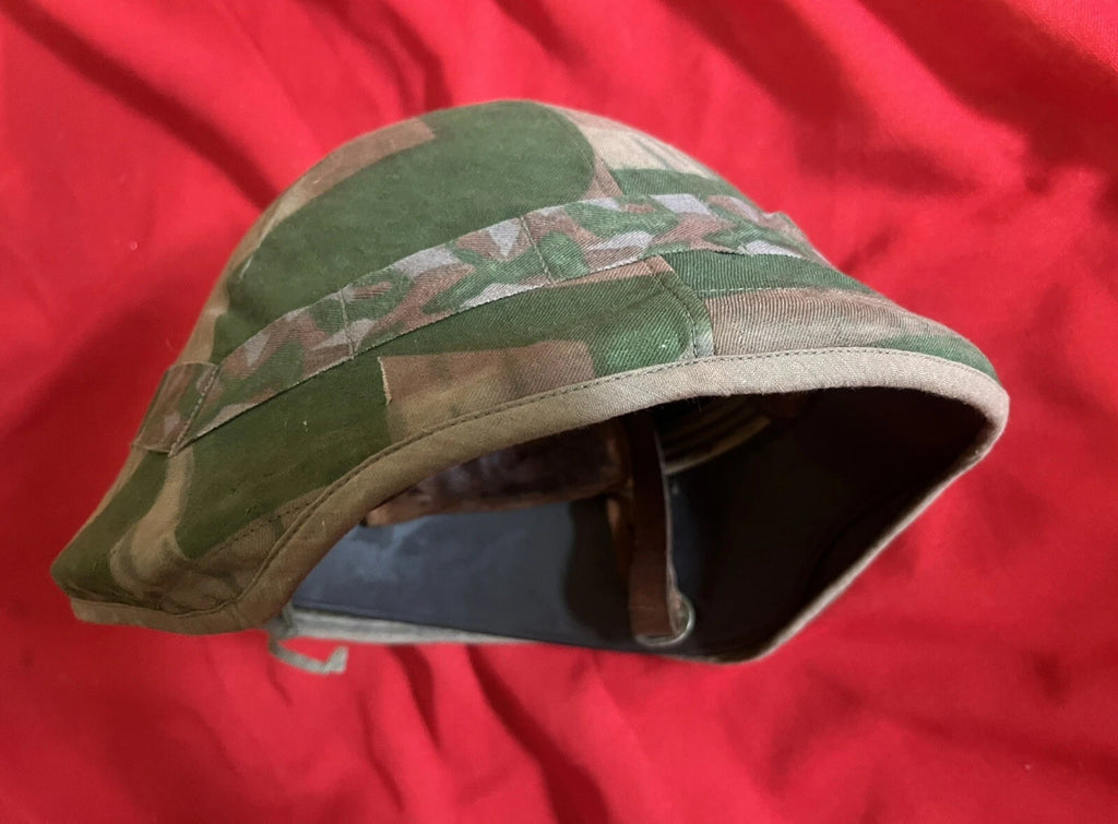 WW2 Swiss army m18 helmet green interior with reversible camo helmet cover shell uniform soldier