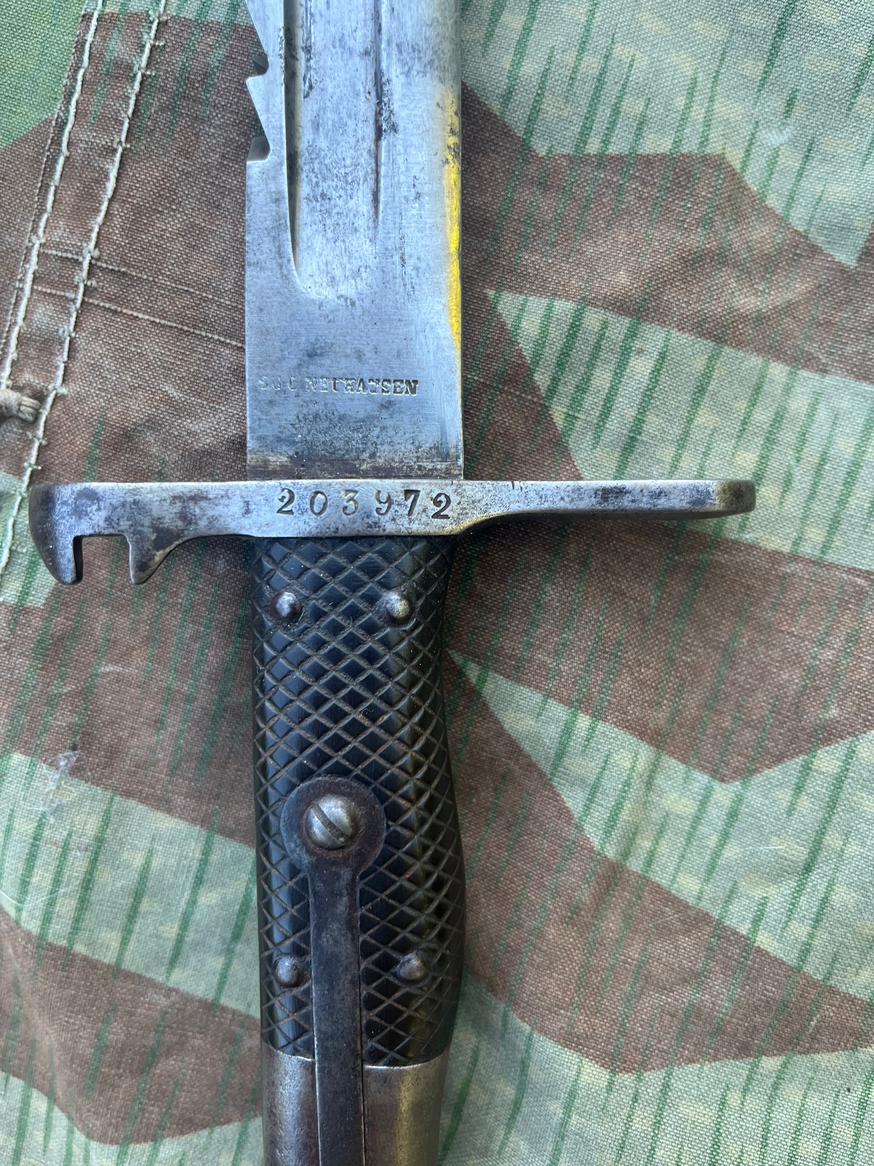 19th century Swiss army vetterli rifle long sawback seesaw bayonet blade model 1878 infantry uniform soldier