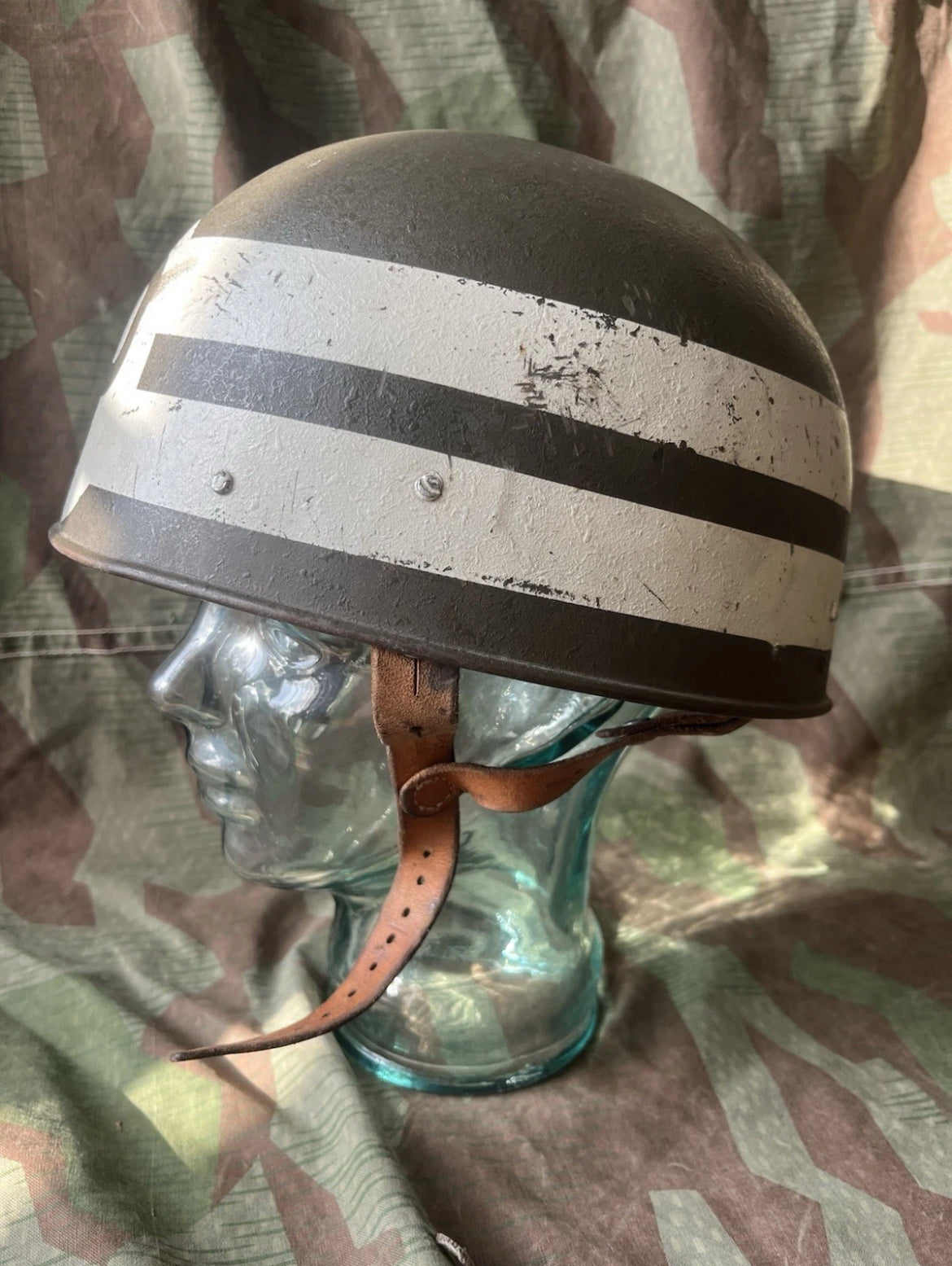 Cold War Swiss army military police MP helmet shell troops uniform soldier
