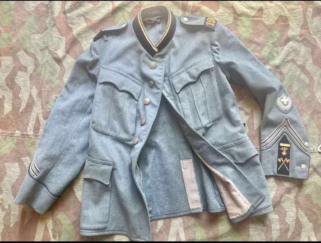 Interwar/WW2 Swiss army sappers engineers troops jacket sergeant NCO uniform early war ord.26