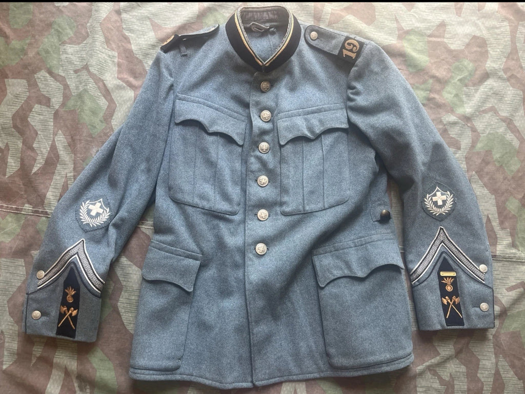Interwar/WW2 Swiss army sappers engineers troops jacket sergeant NCO uniform early war ord.26