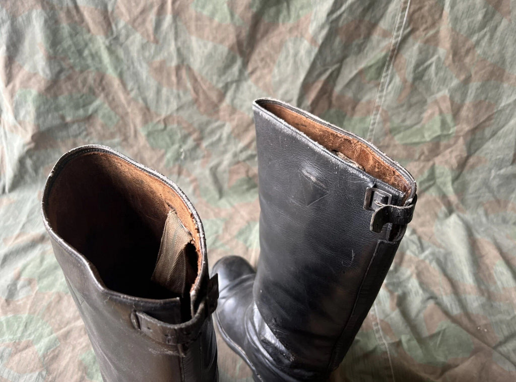 WW2/cold war  Swiss army leather boots riding officer uniform shoes