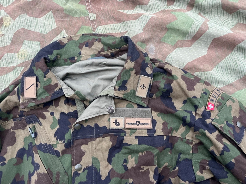Modern Swiss army cold weather field jacket polar thermal uniform soldier taz 90 camo