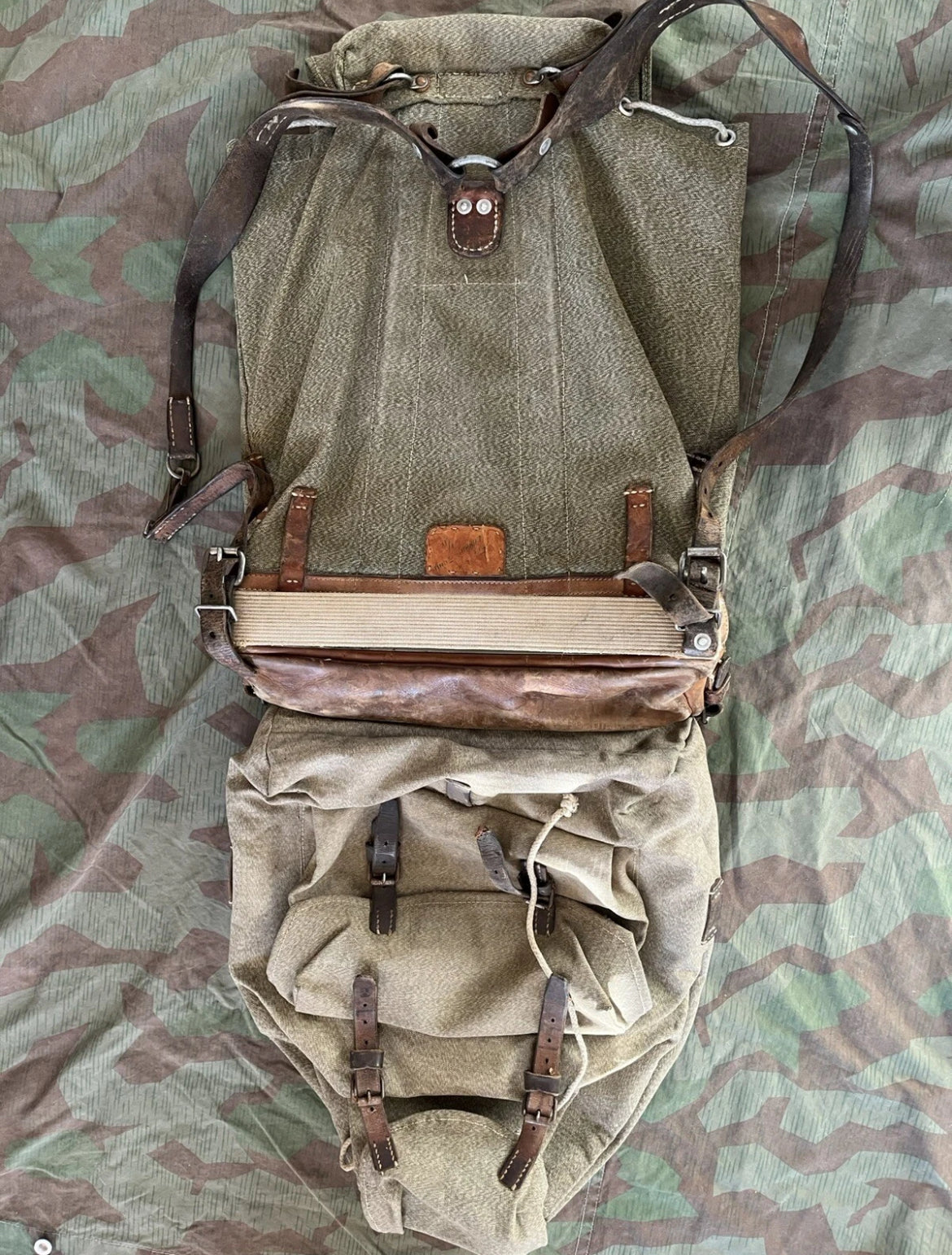 Cold War Swiss army complete backpack set infantry mountain with additional haversack salt and pepper uniform