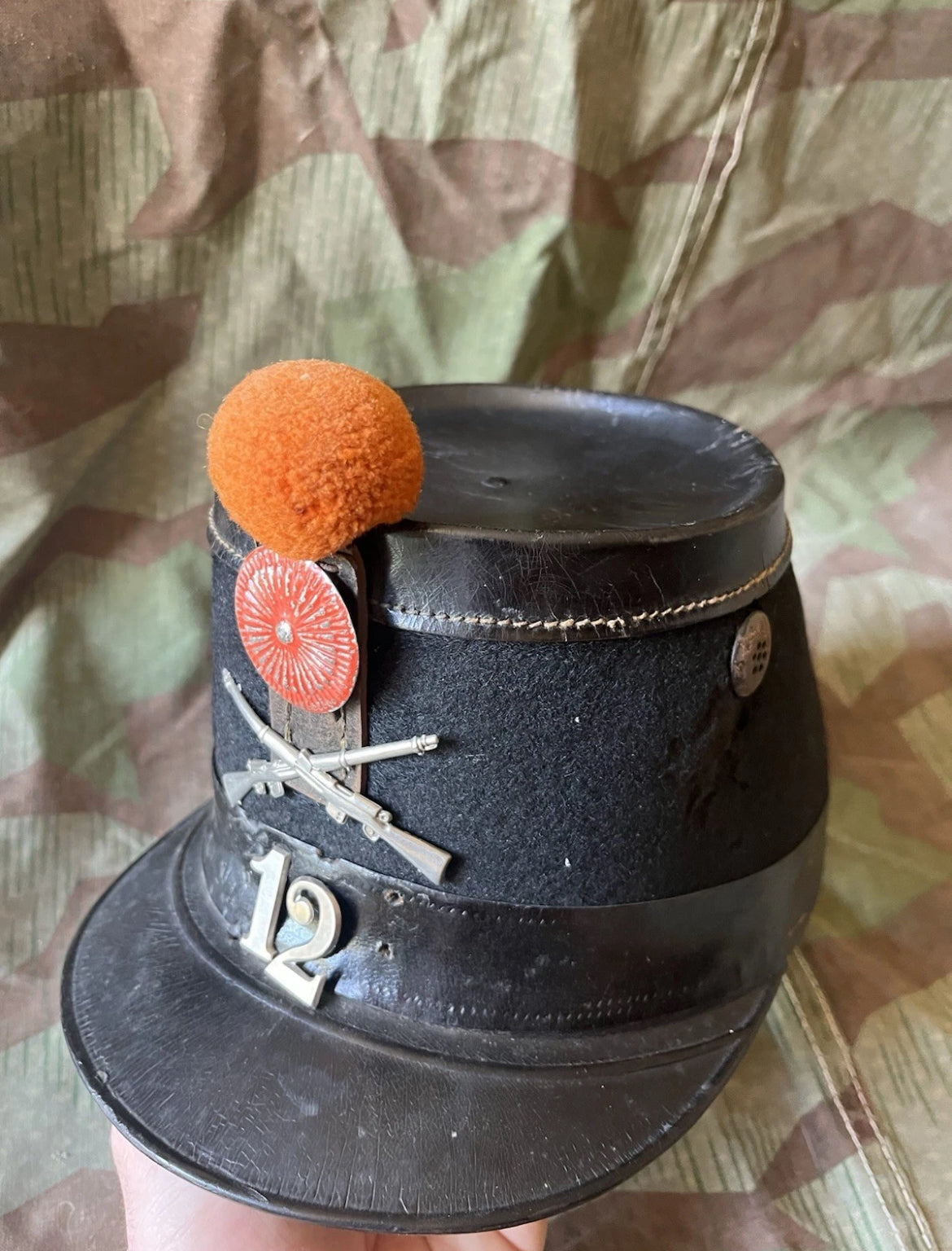 19th century Swiss army tschako schako hat shako infantry rifleman ord.1861 uniform soldier