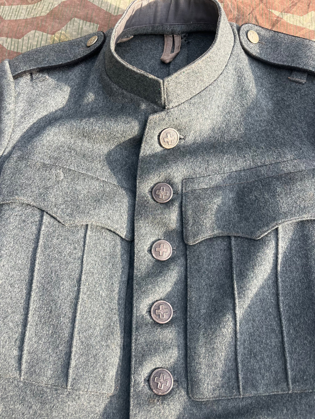 WW2 Swiss army unmarked without insignia jacket uniform soldier ord.26 early war tunic