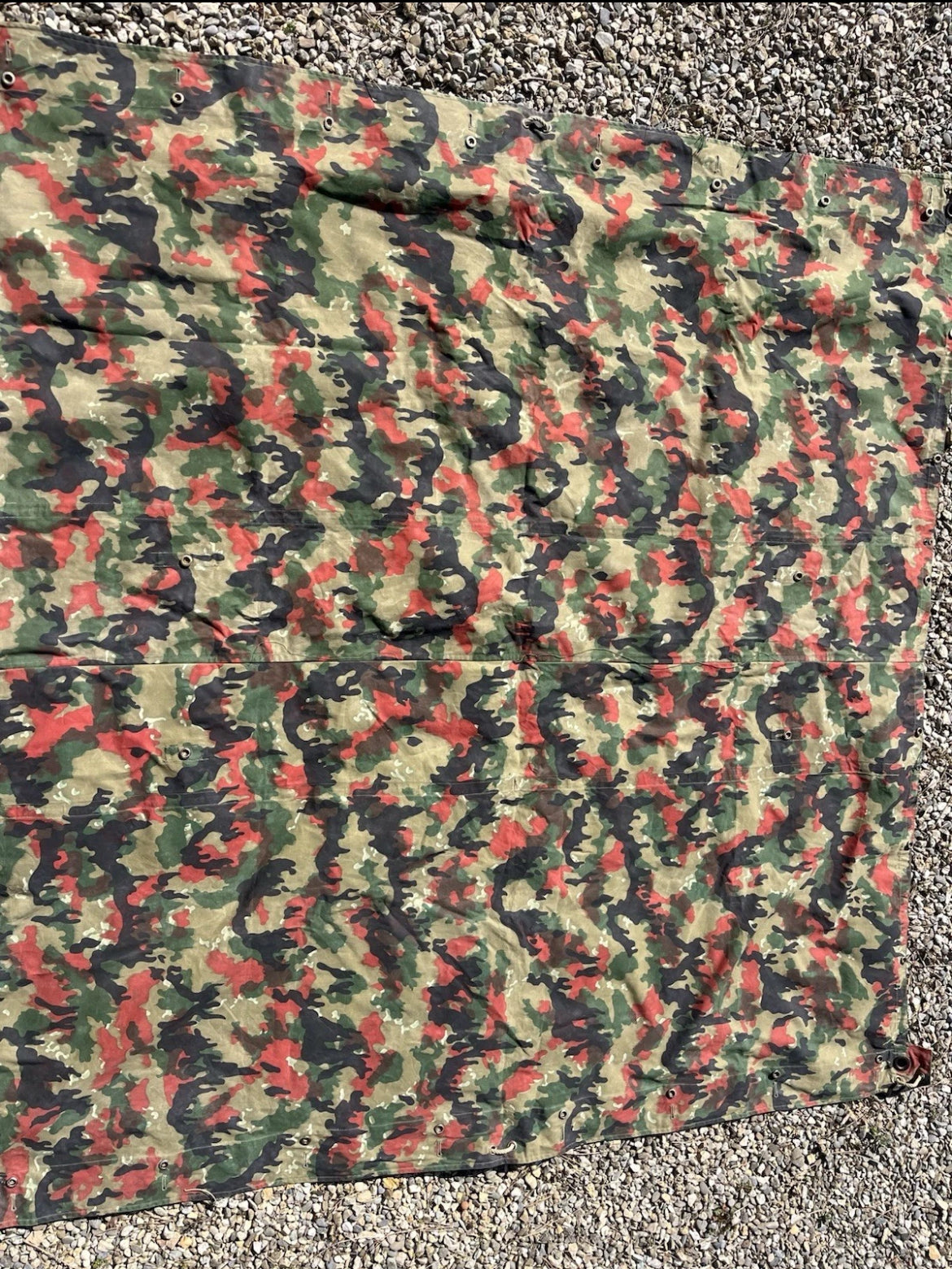 Cold War Swiss army tent half canvas cover camo alpenflage taz 57