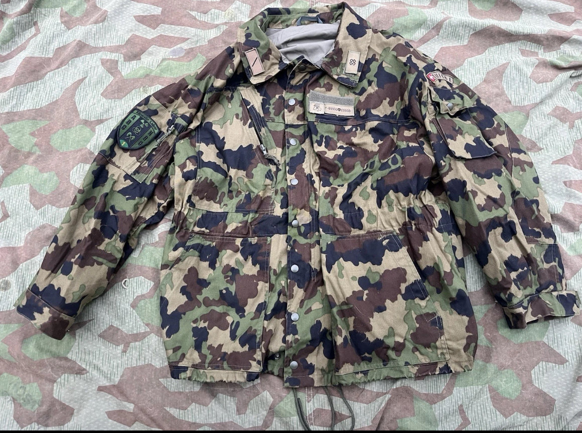 Modern Swiss army field jacket cold weather polar thermal uniform soldier taz 90 camo