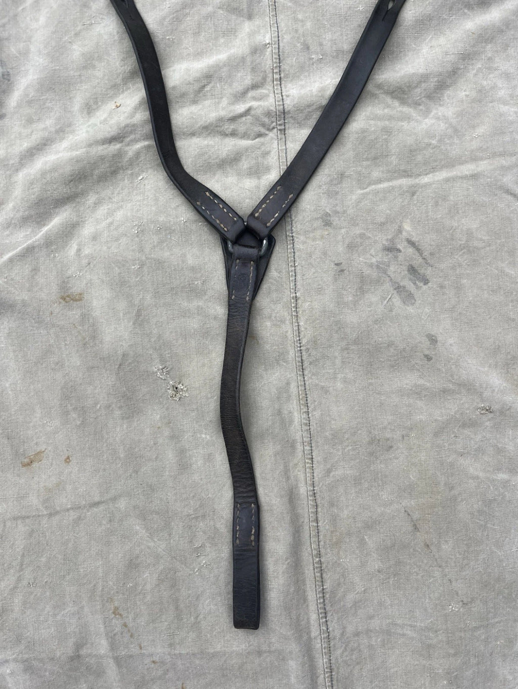 WW2/cold war Swiss army suspenders webbing y straps belt leather ammo uniform soldier