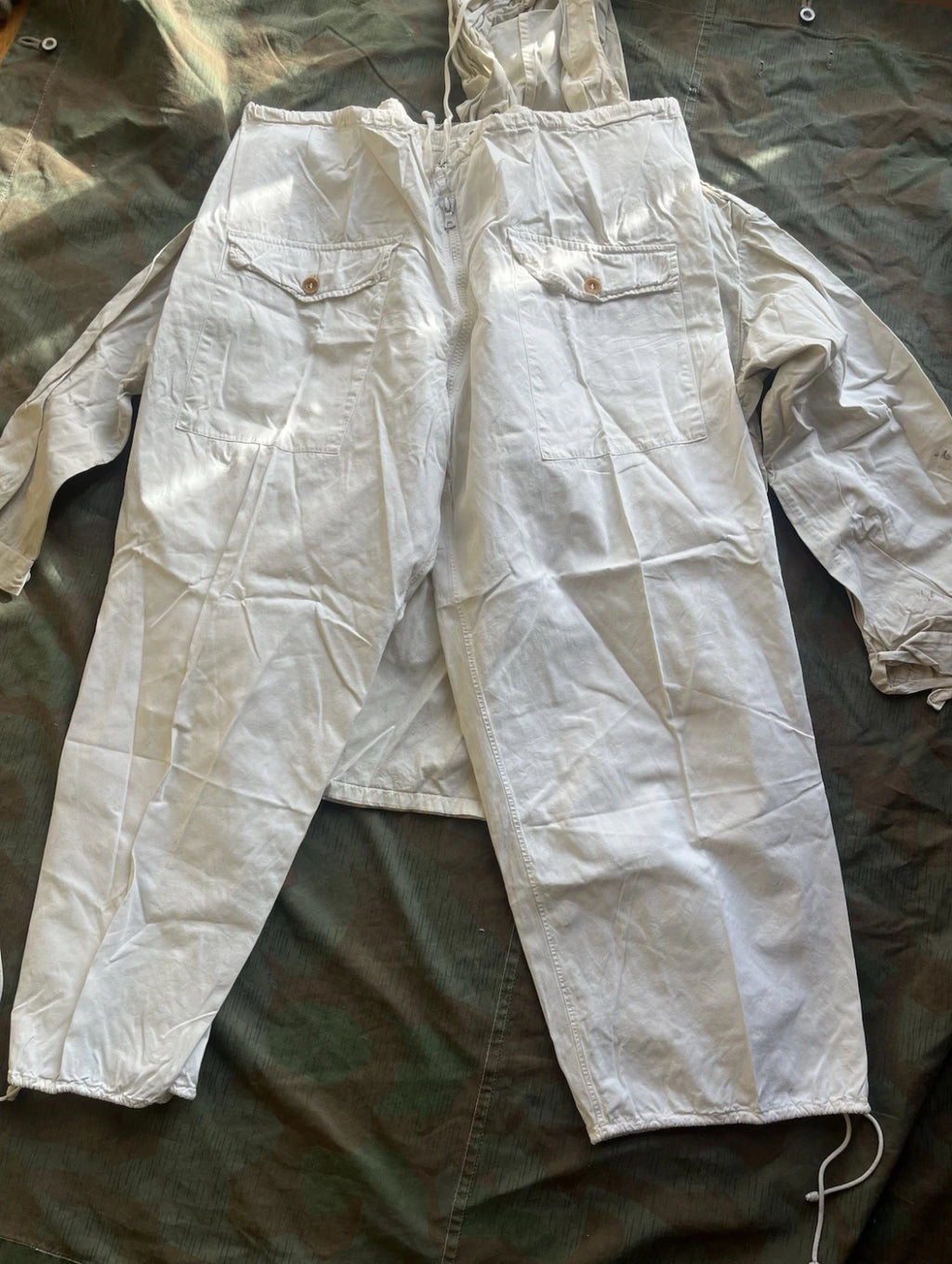 WW2 Swiss army snow white camo suit overalls complete jacket pants uniform soldier mountain troops