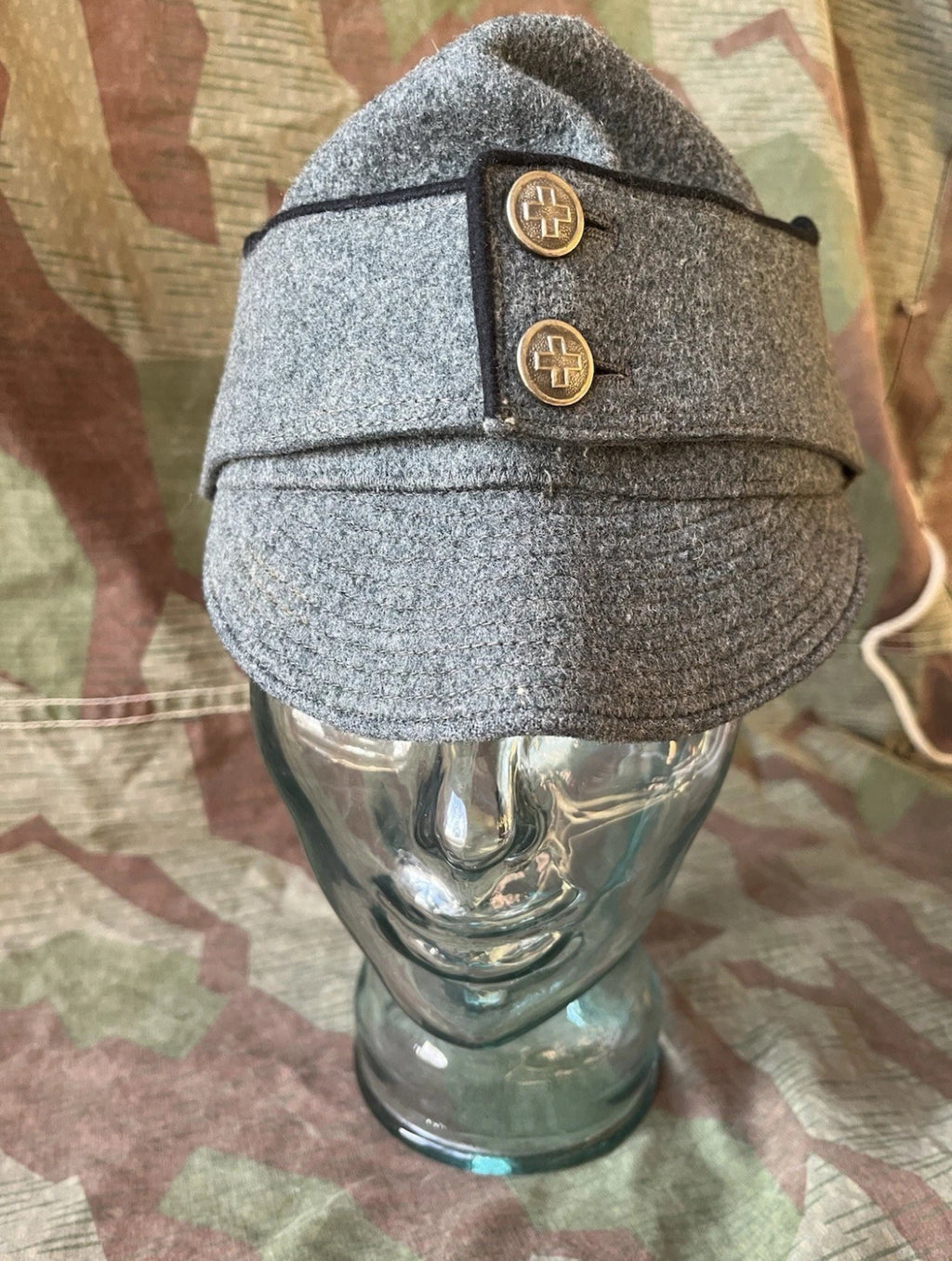 Very rare ww2 Swiss army side cap with visor hat mountain troops uniform ord.26 early war