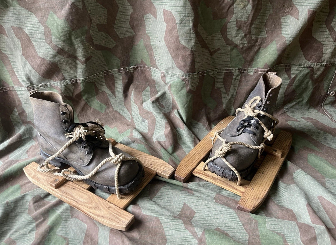 WW2 Swiss army tricouni with snowshoes boots nails mountain troops size eu 44/45